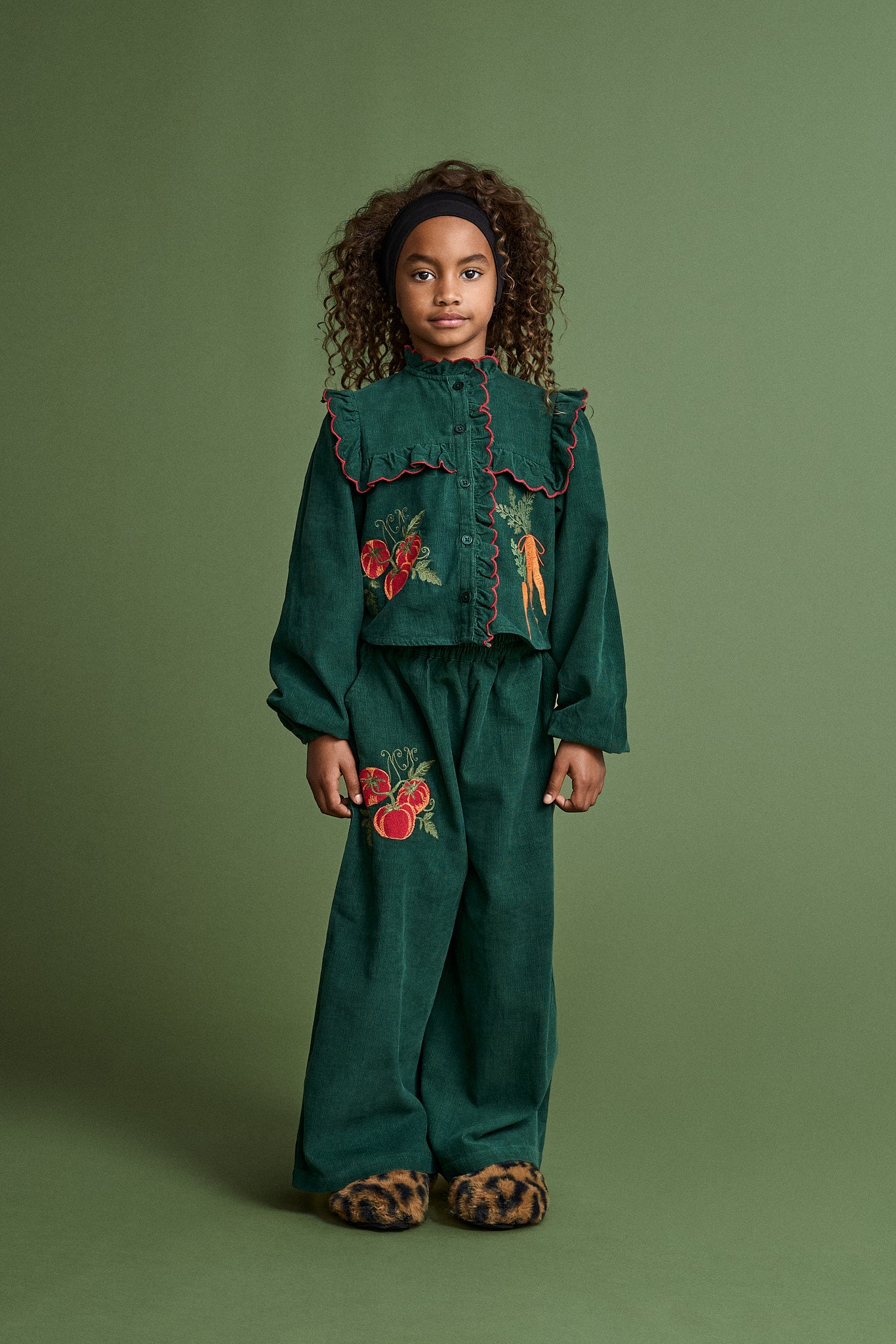 VEGETABLES MICROCORDUROY PANTS GREEN