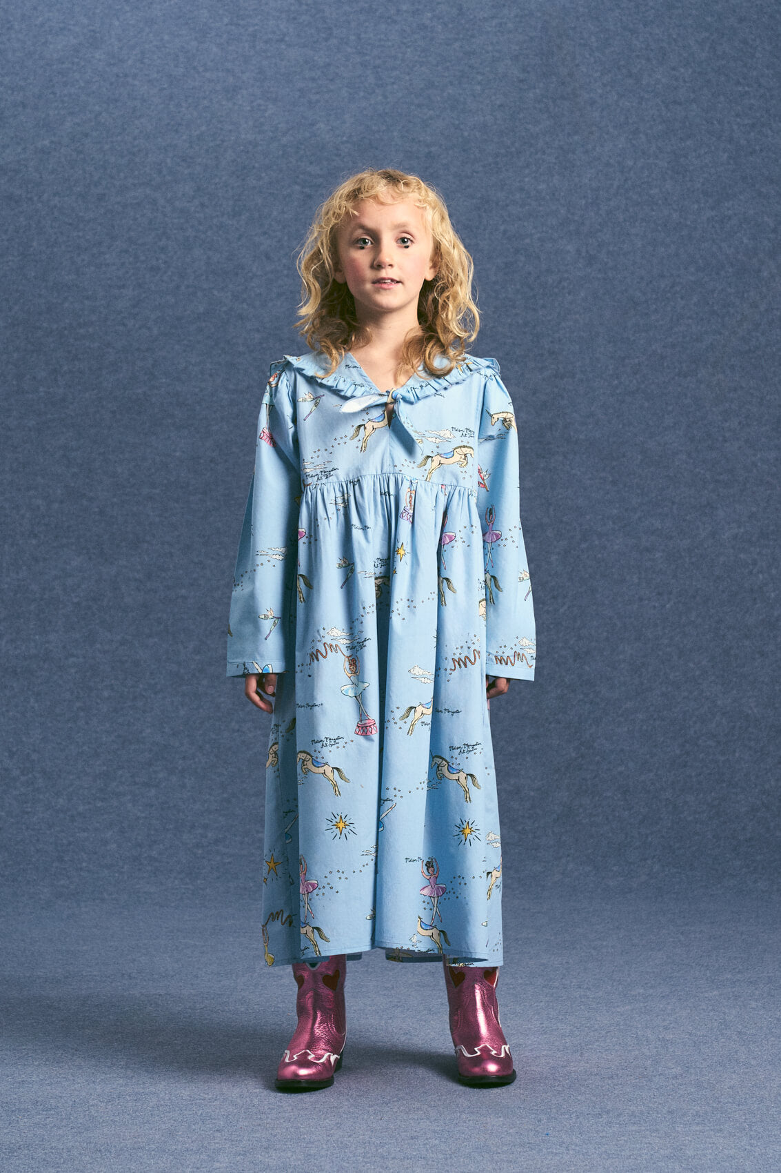 BALLERINA DRESS ANGORA/BLUE