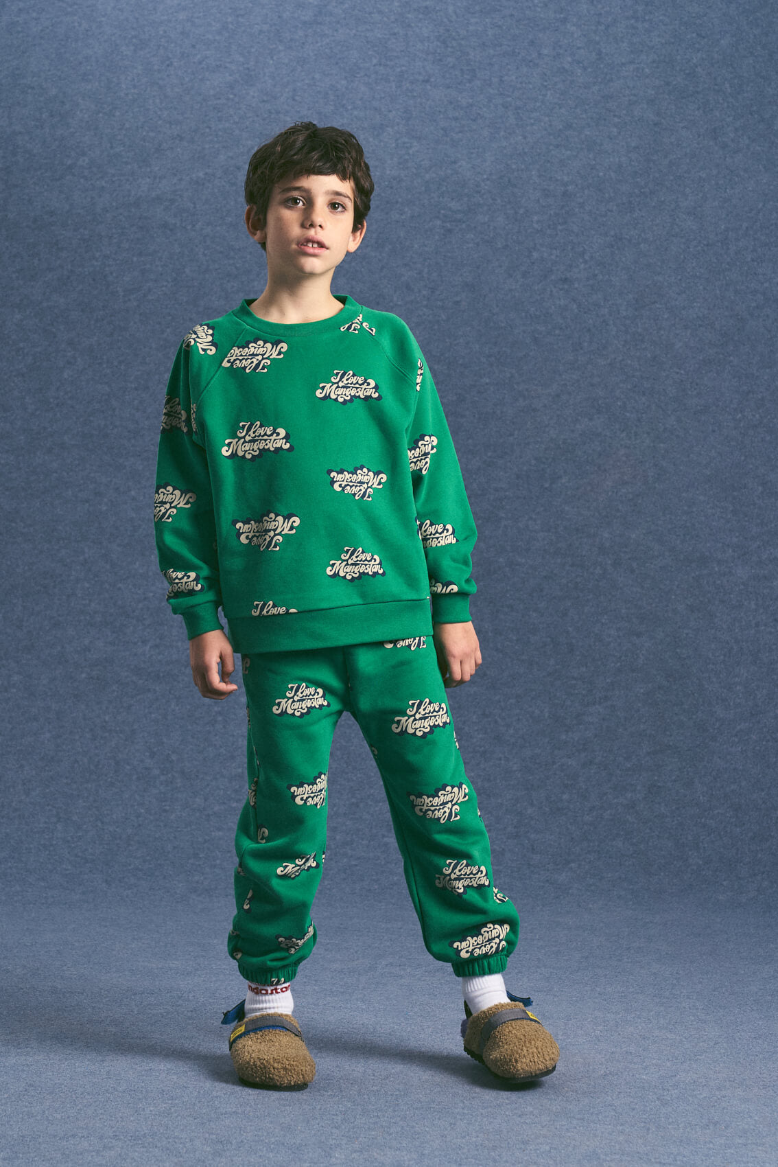 I LOVE MANGOSTAN SWEATSHIRT GREEN
