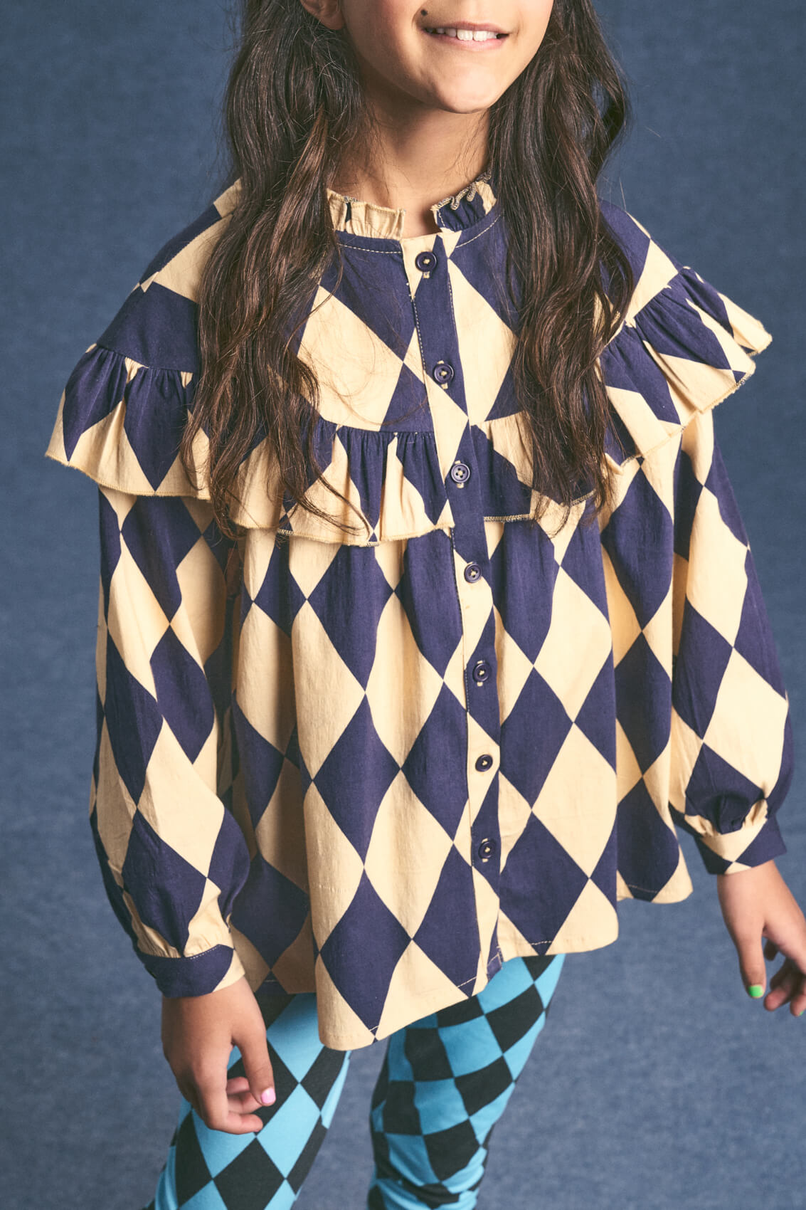 HARLEQUIN SHIRT ANGORA/WHITE