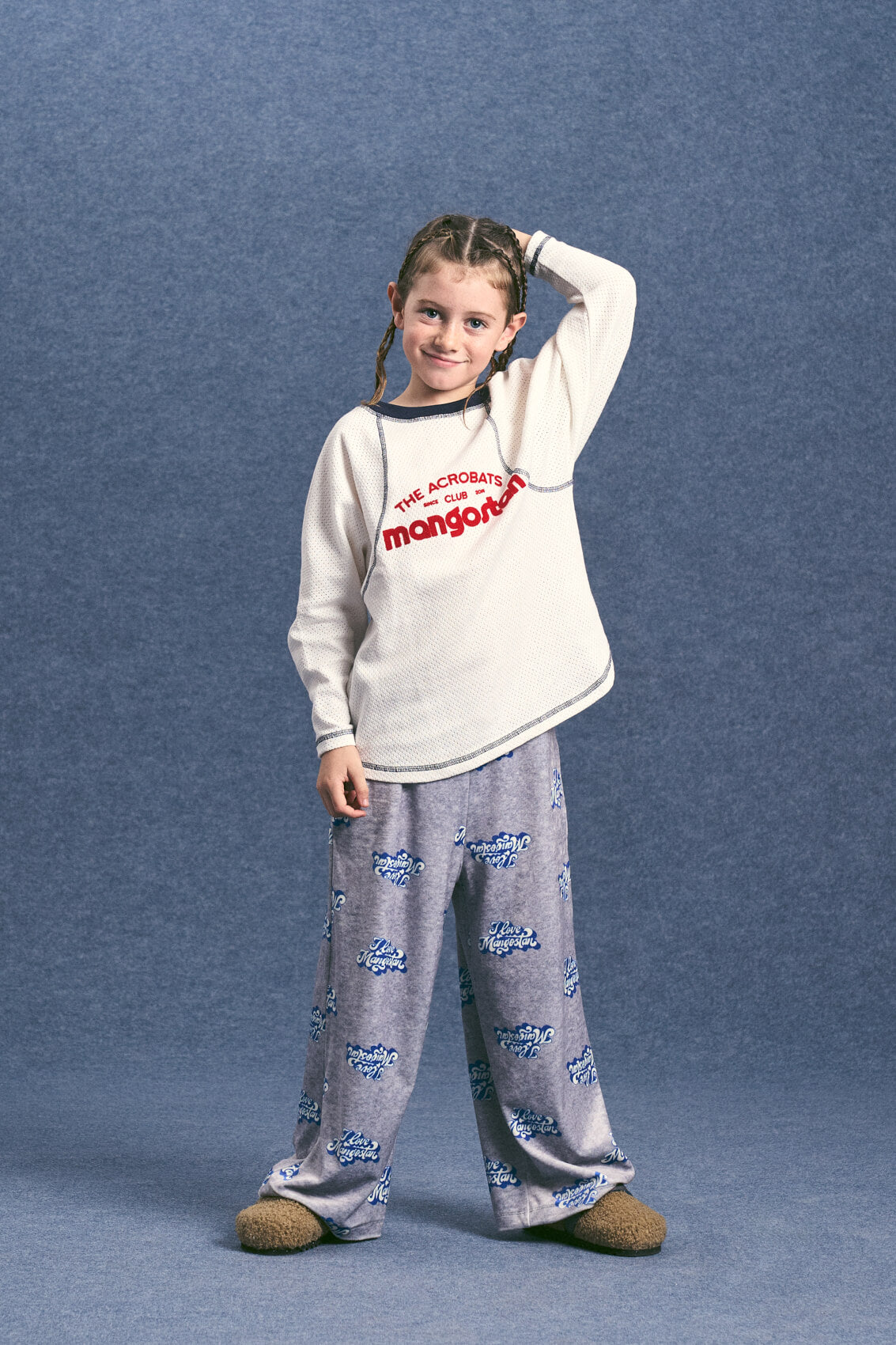 I LOVE VELVET TROUSERS GREY