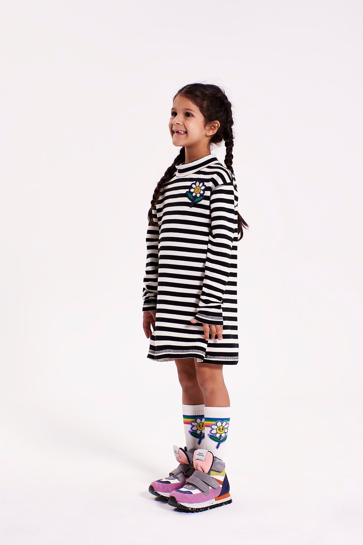 Stripes Dress Black/White