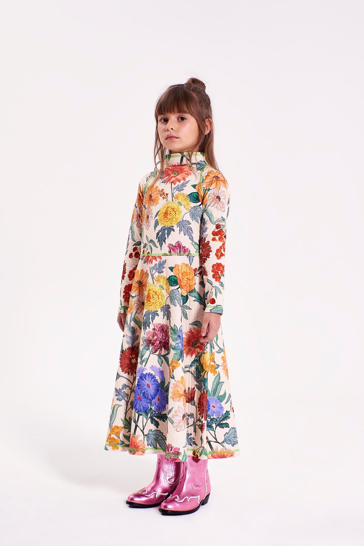 Blumenkleid Beige