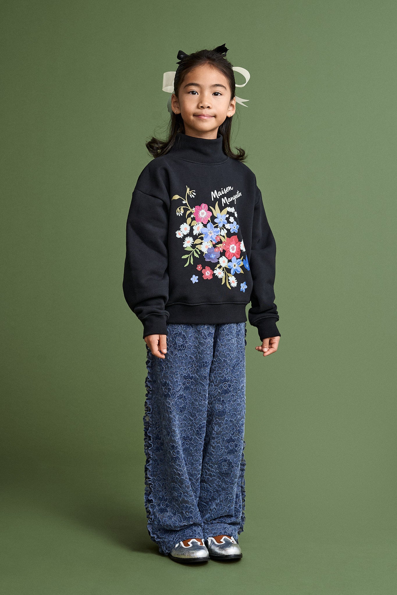 FLORECITAS SWEATSHIRT BLACK