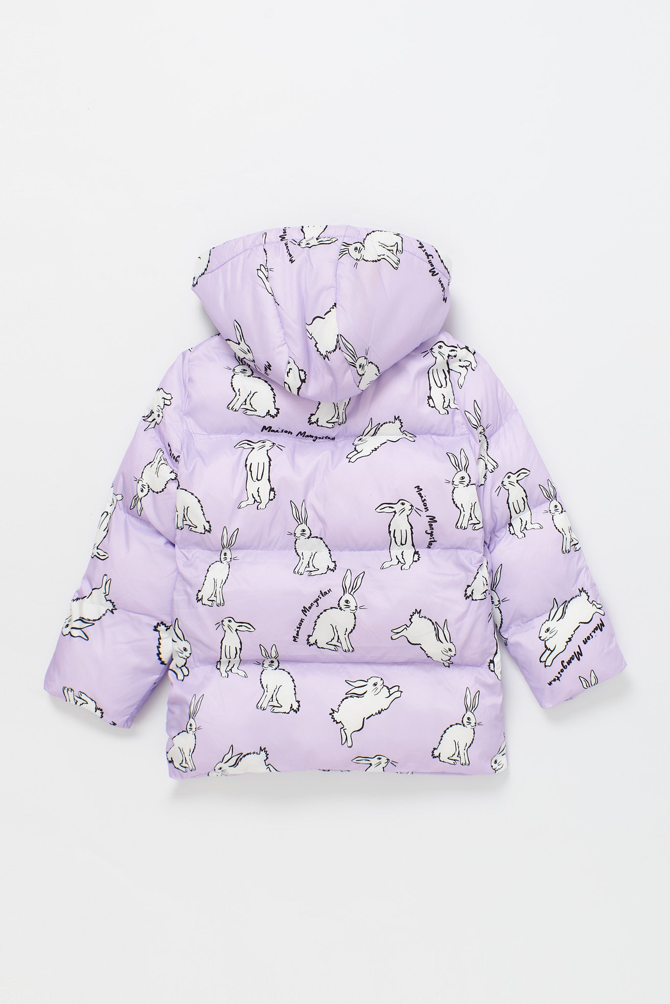 PARKA AUS KANINCHENFELL, FLIEDER