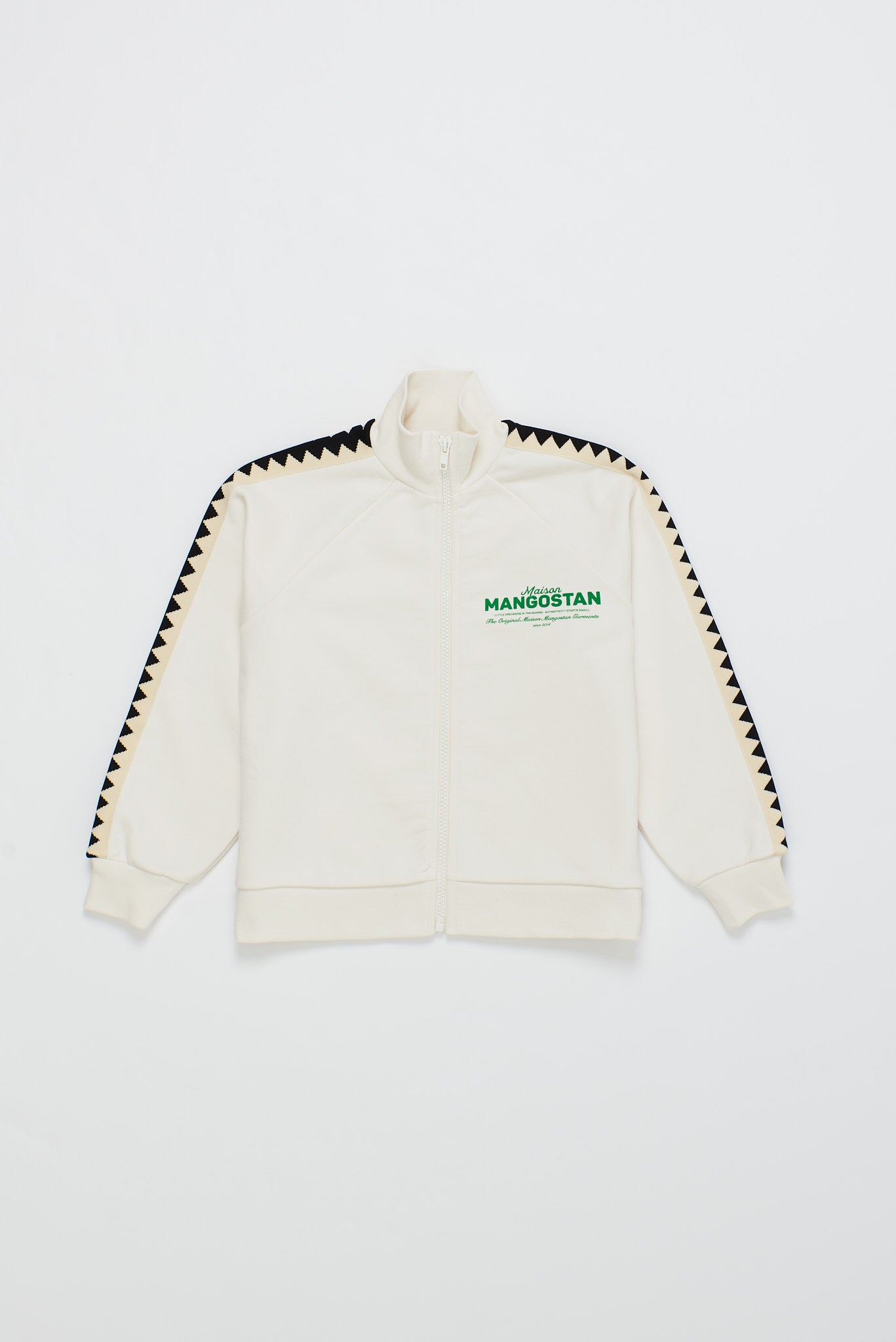 THE ORIGINAL LOGO ZIPPER SWEATSHIRT WHITE