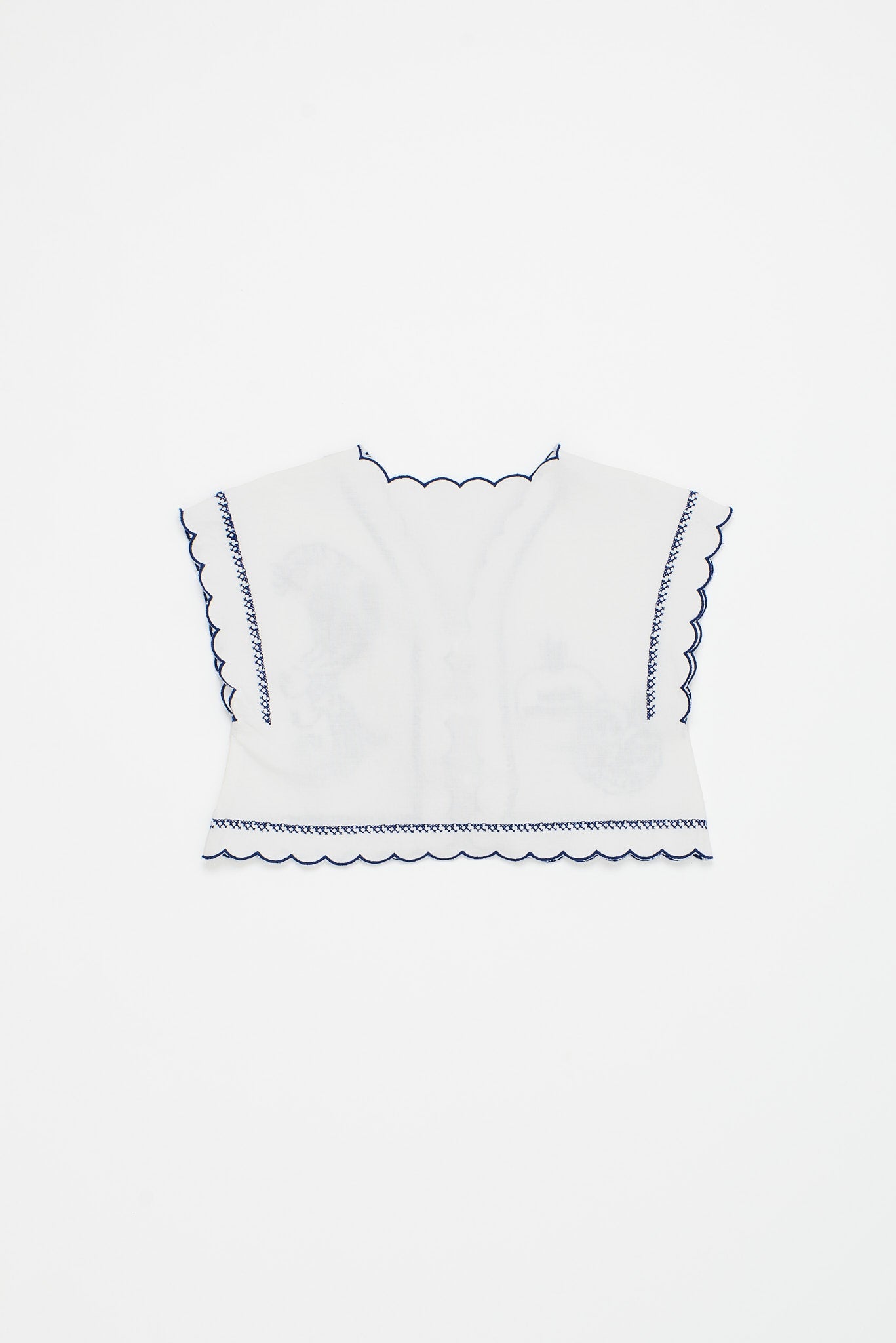 POMEGRANATE EMBROIDERY TOP WHITE