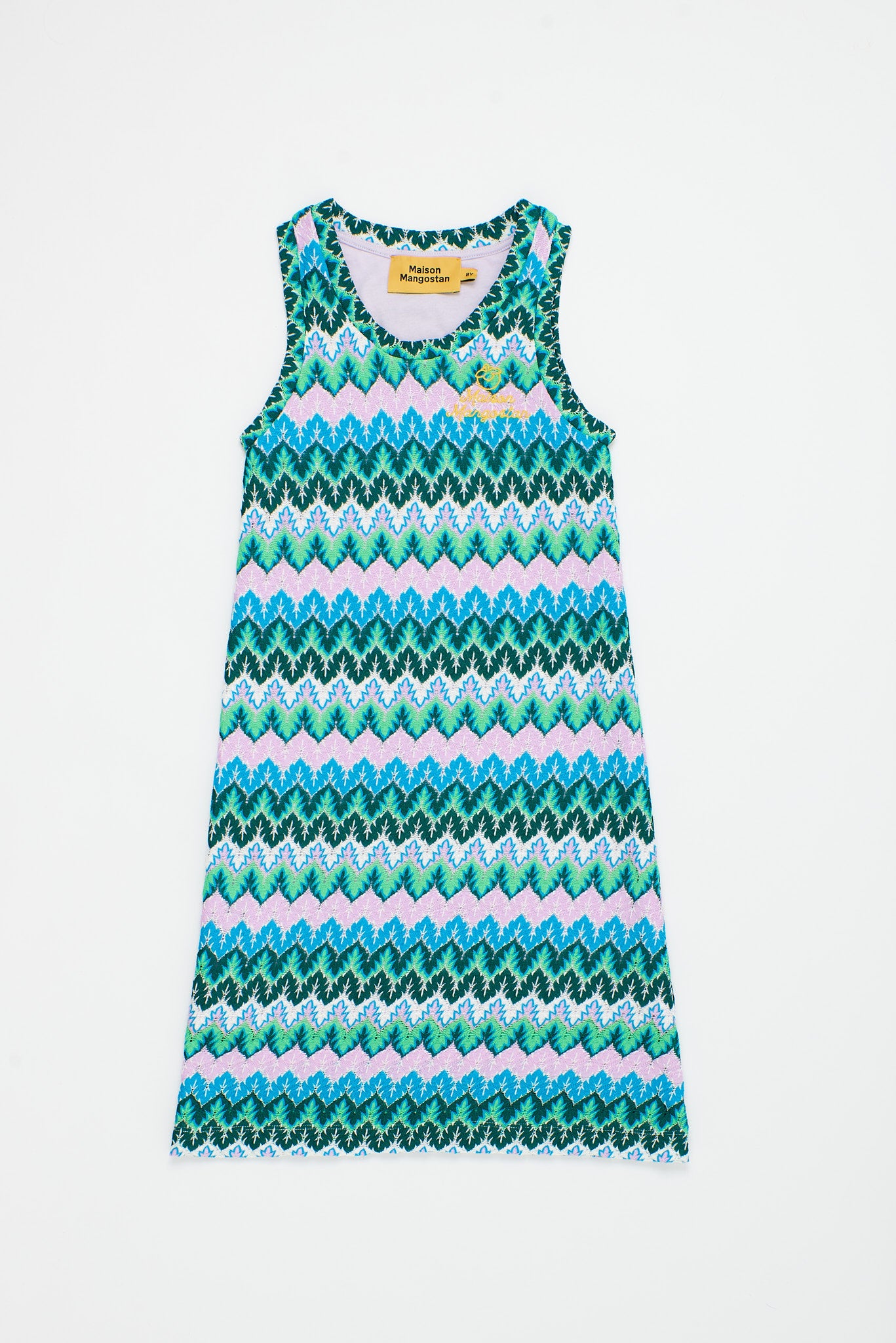 blue and green chevron dress Helecho Dress Multicolor 8 KIDS