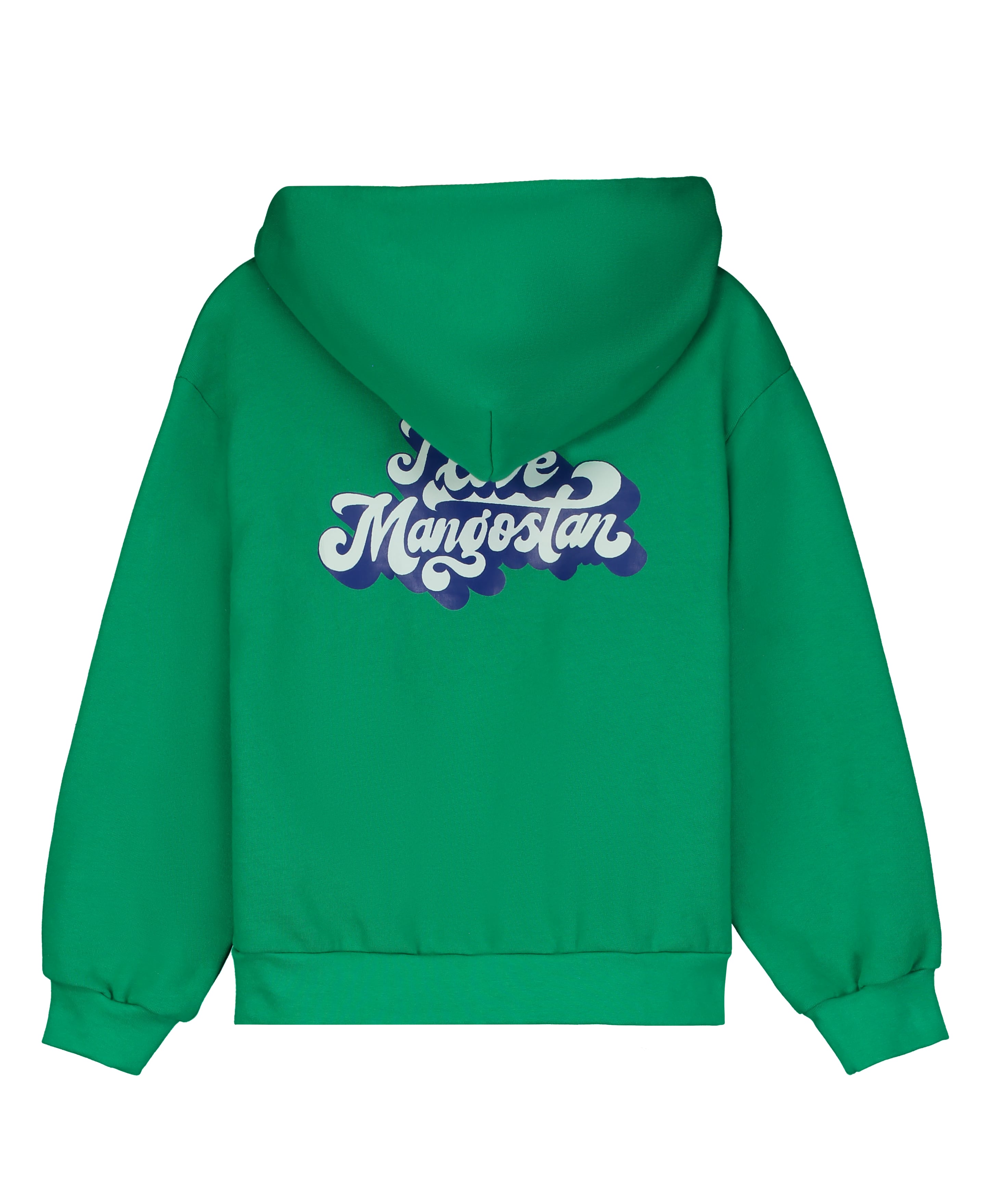 I LOVE MANGOSTAN ZIPPER HOODIE GREEN