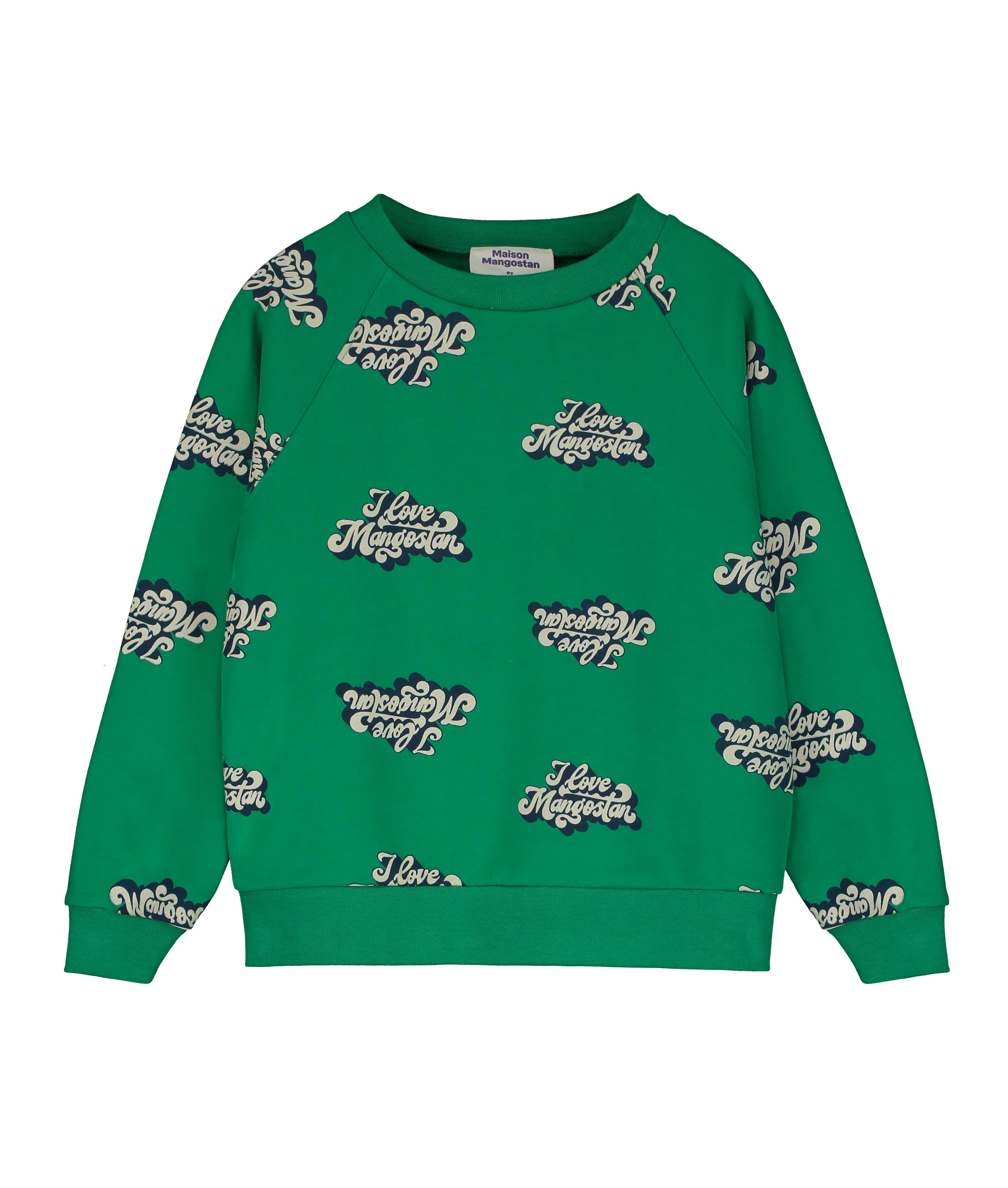 I LOVE MANGOSTAN SWEATSHIRT GREEN