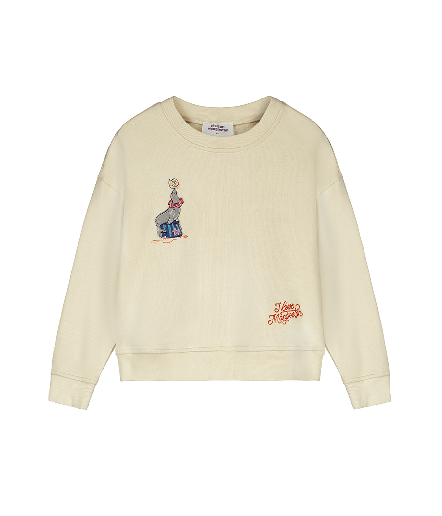CIRCUS EMBROIDERY SWEATSHIRT ANGORA