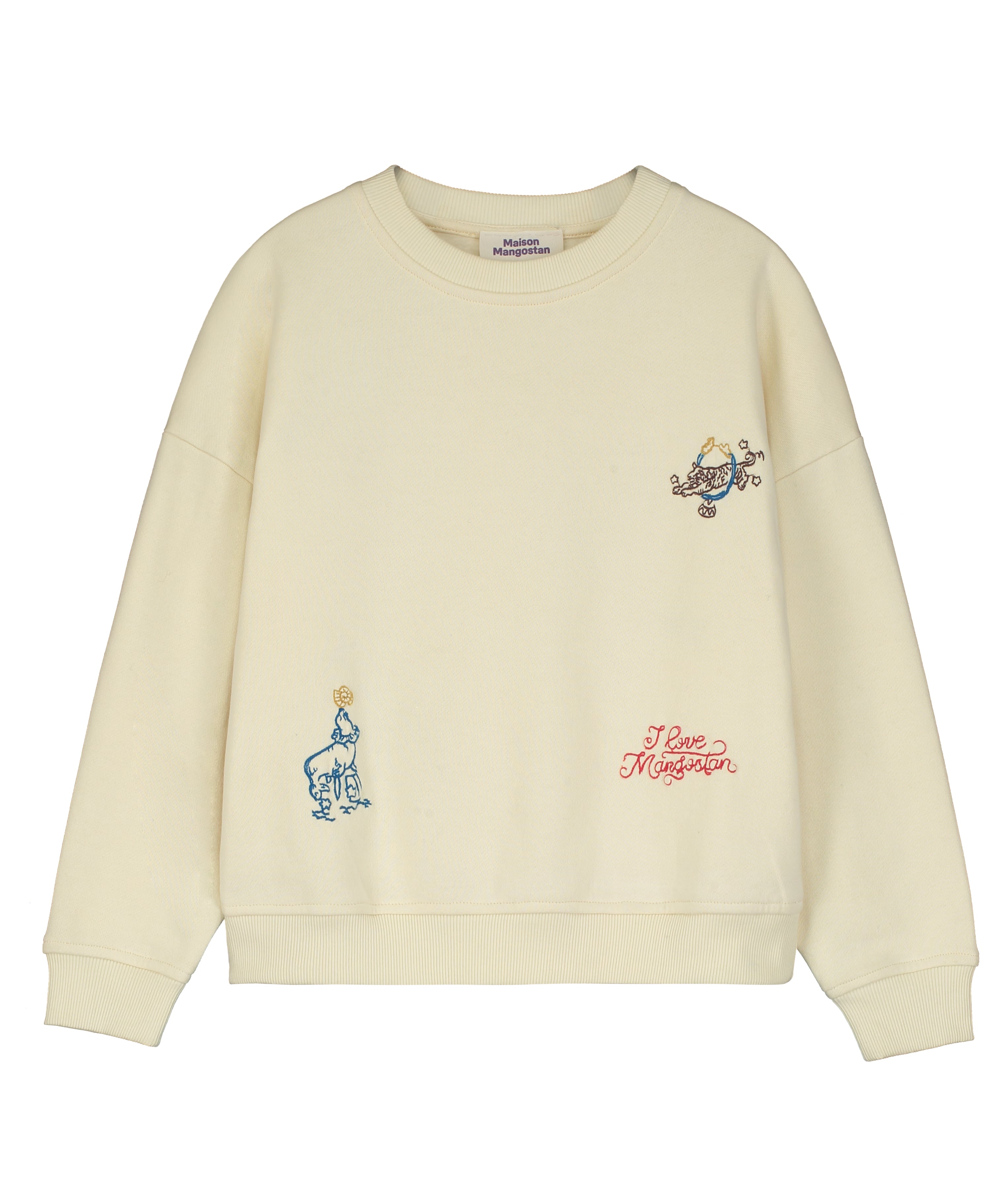 CIRCUS EMBROIDERY SWEATSHIRT ANGORA