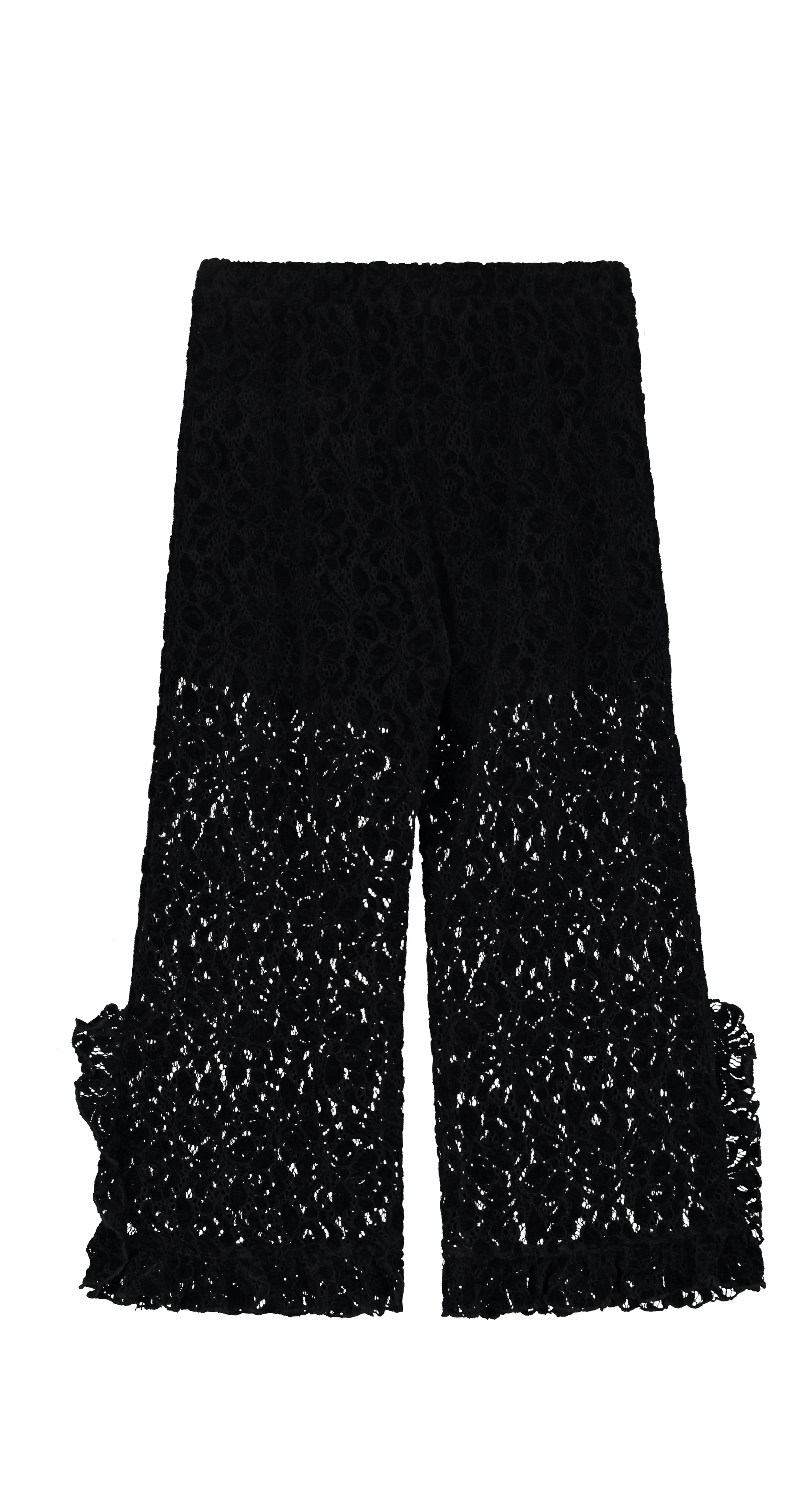 CHENILLE LACE TROUSERS BLACK