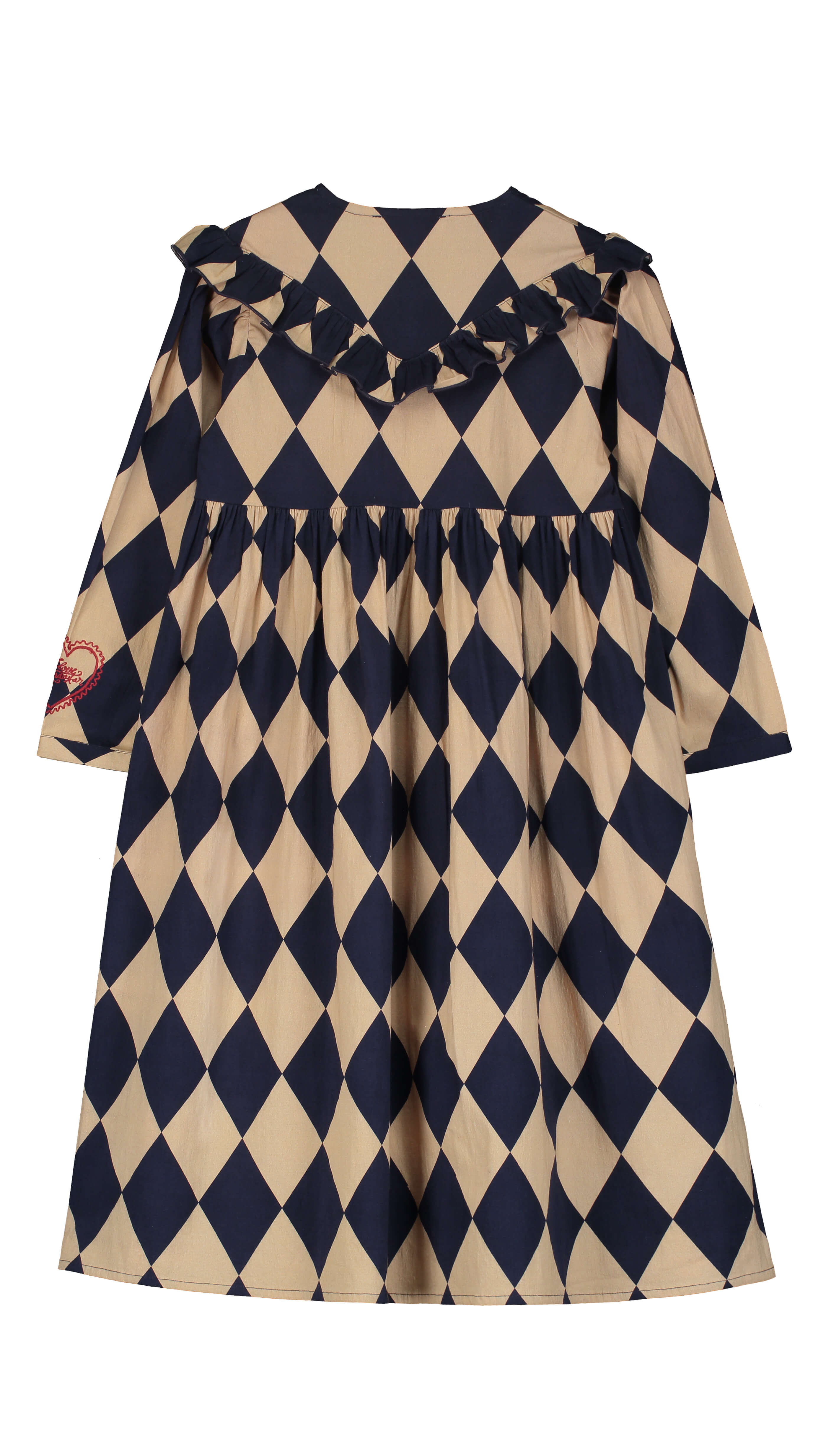 HARLEQUIN DRESS ANGORA/BLUE