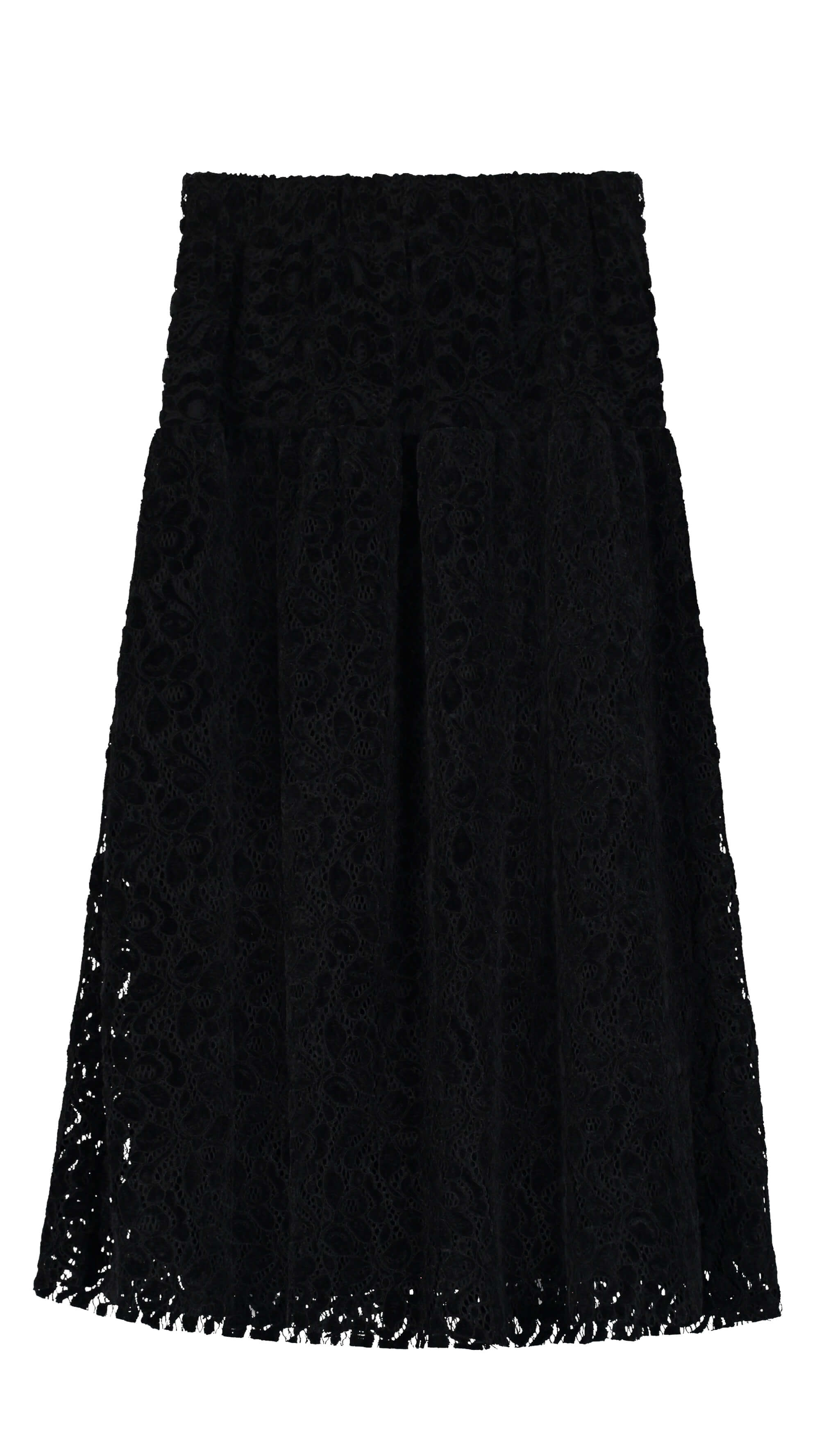 CHENILLE LACE SKIRT BLACK