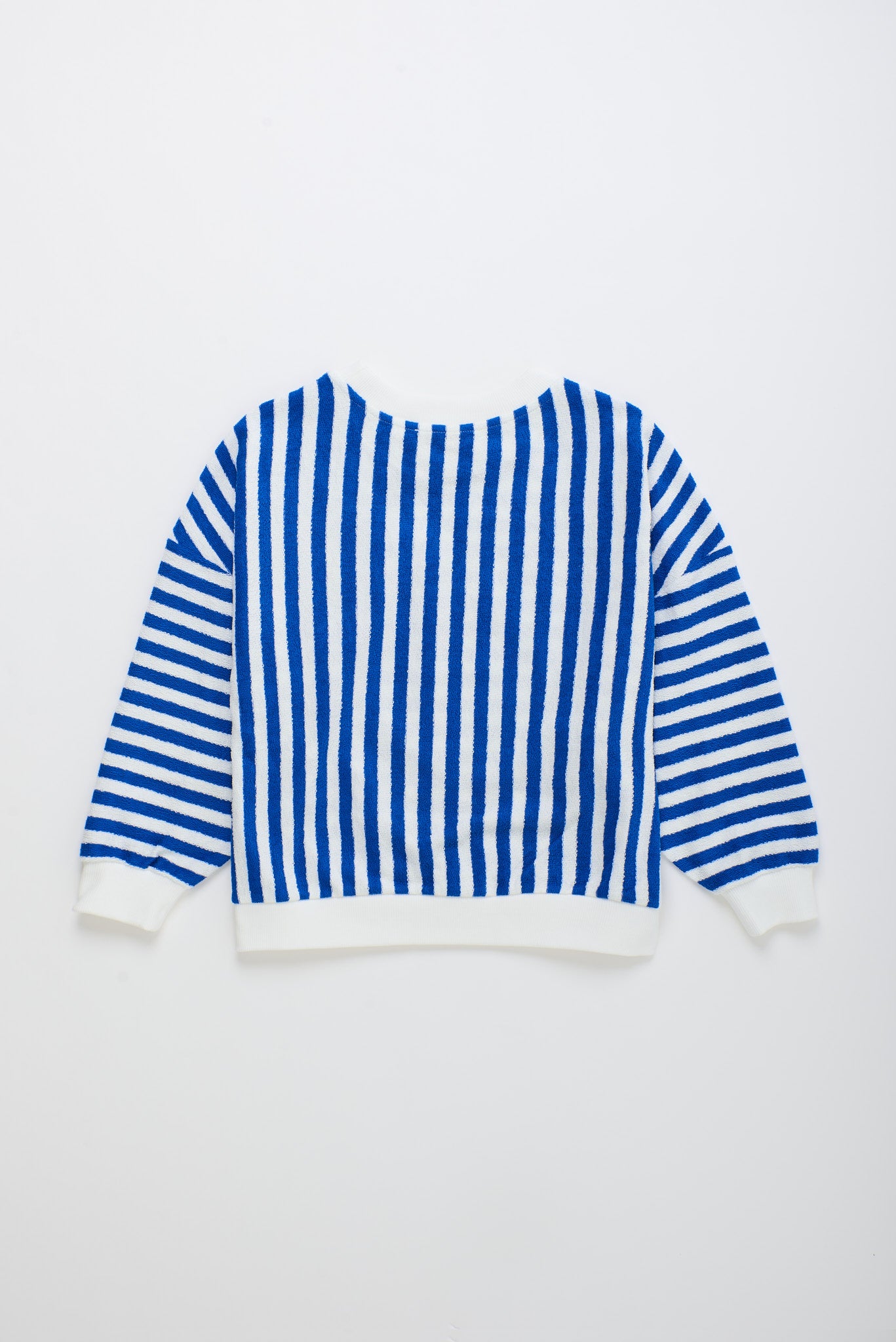 LEVANTE STRIPED KNIT SWEATSHIRT WHITE & BLUE