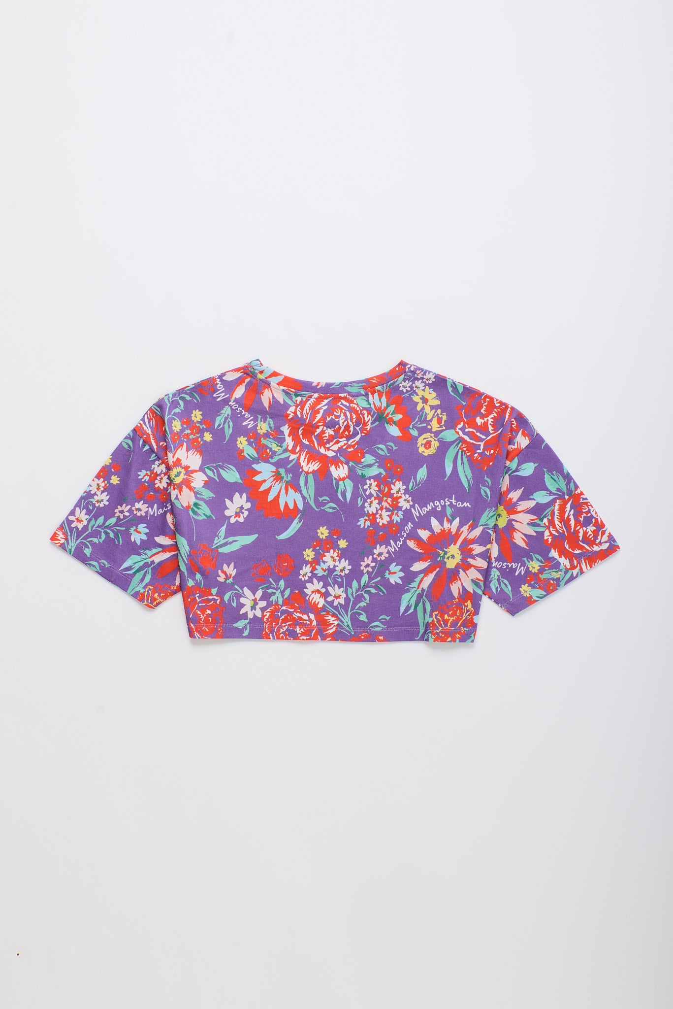 BEVERLY FLOWERS CROP TOP DEEP LAVENDER