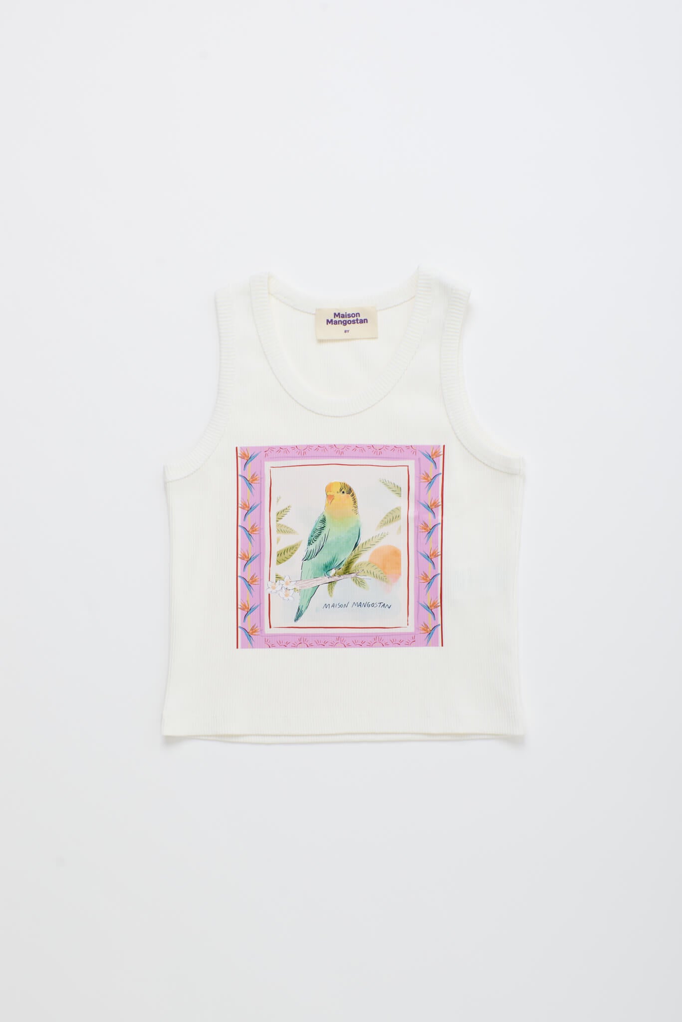 BIRDS TANK TOP WHITE