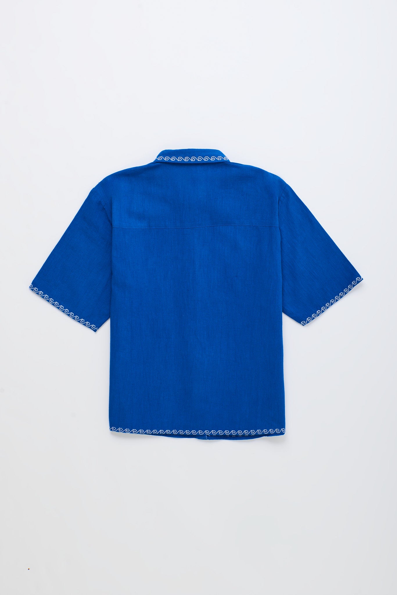 BARCOS EMBROIDERED SHIRT BLUE