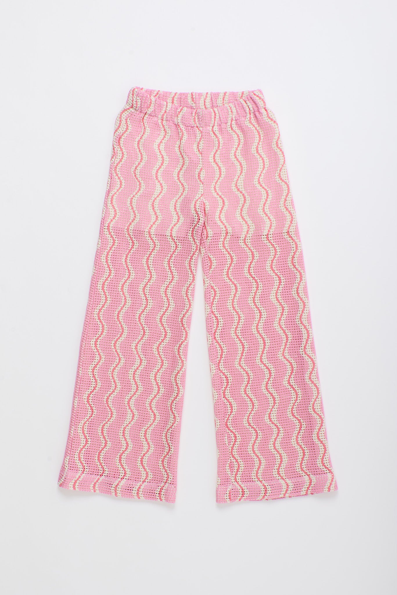 WAVY KNIT PANTS PINK