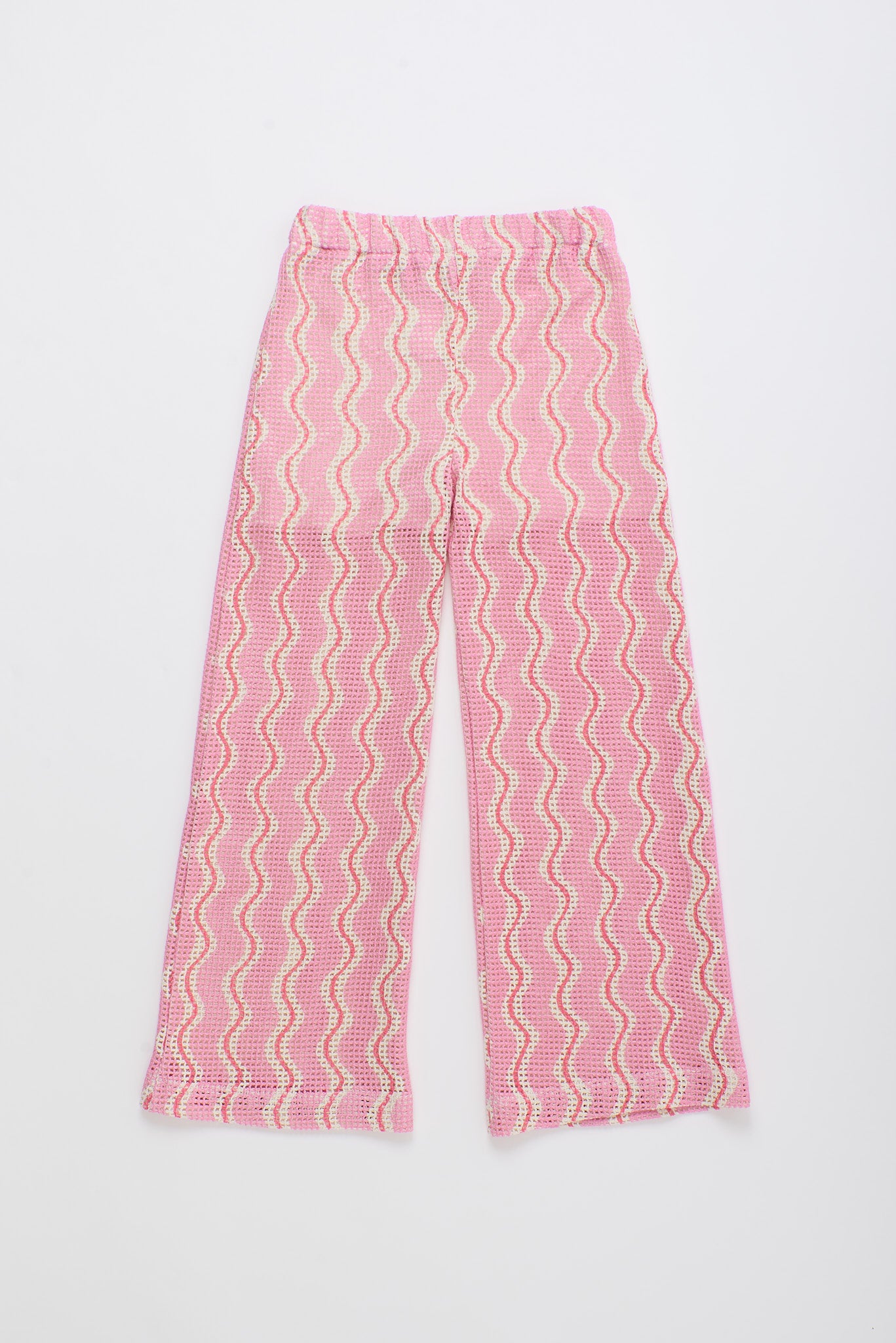 WAVY KNIT PANTS PINK
