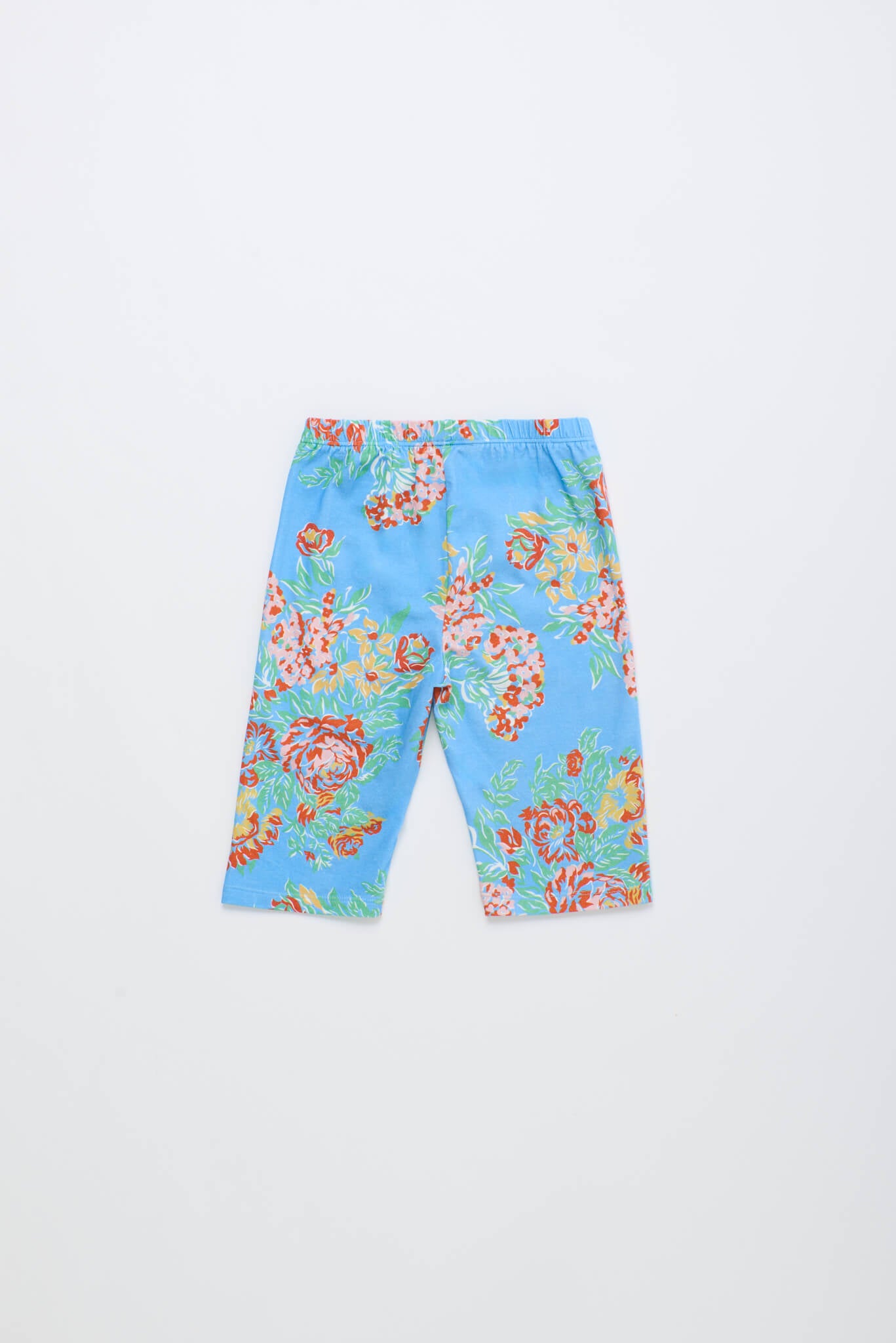 VINTAGE FLOWERS SHORT LEGGINGS LIGHT BLUE