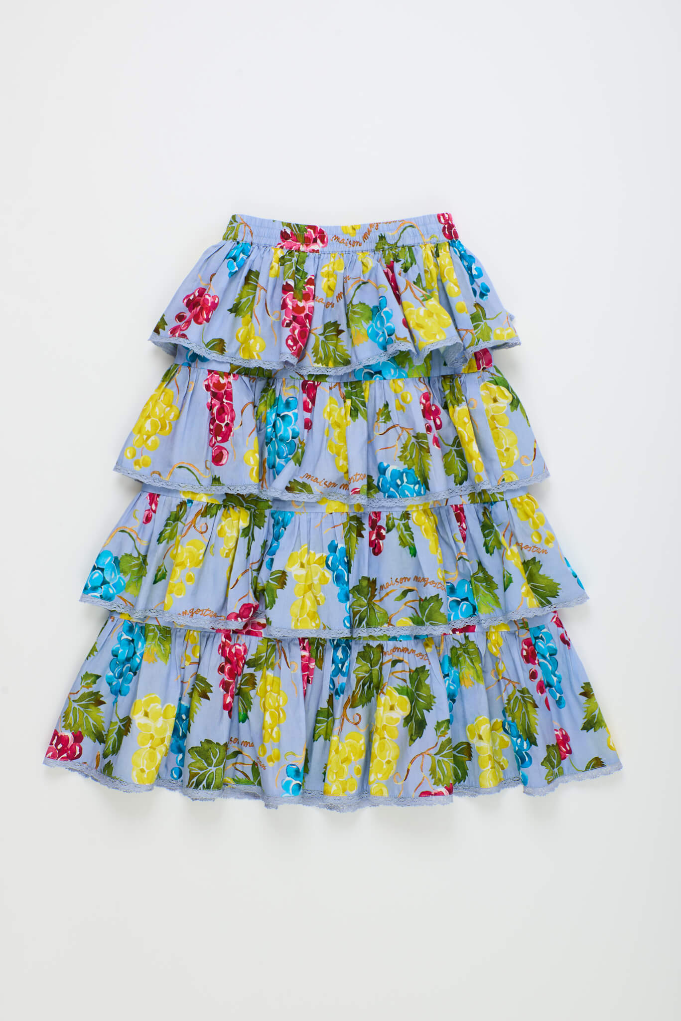 RUFFLES UVAS SKIRT LIGHT BLUE