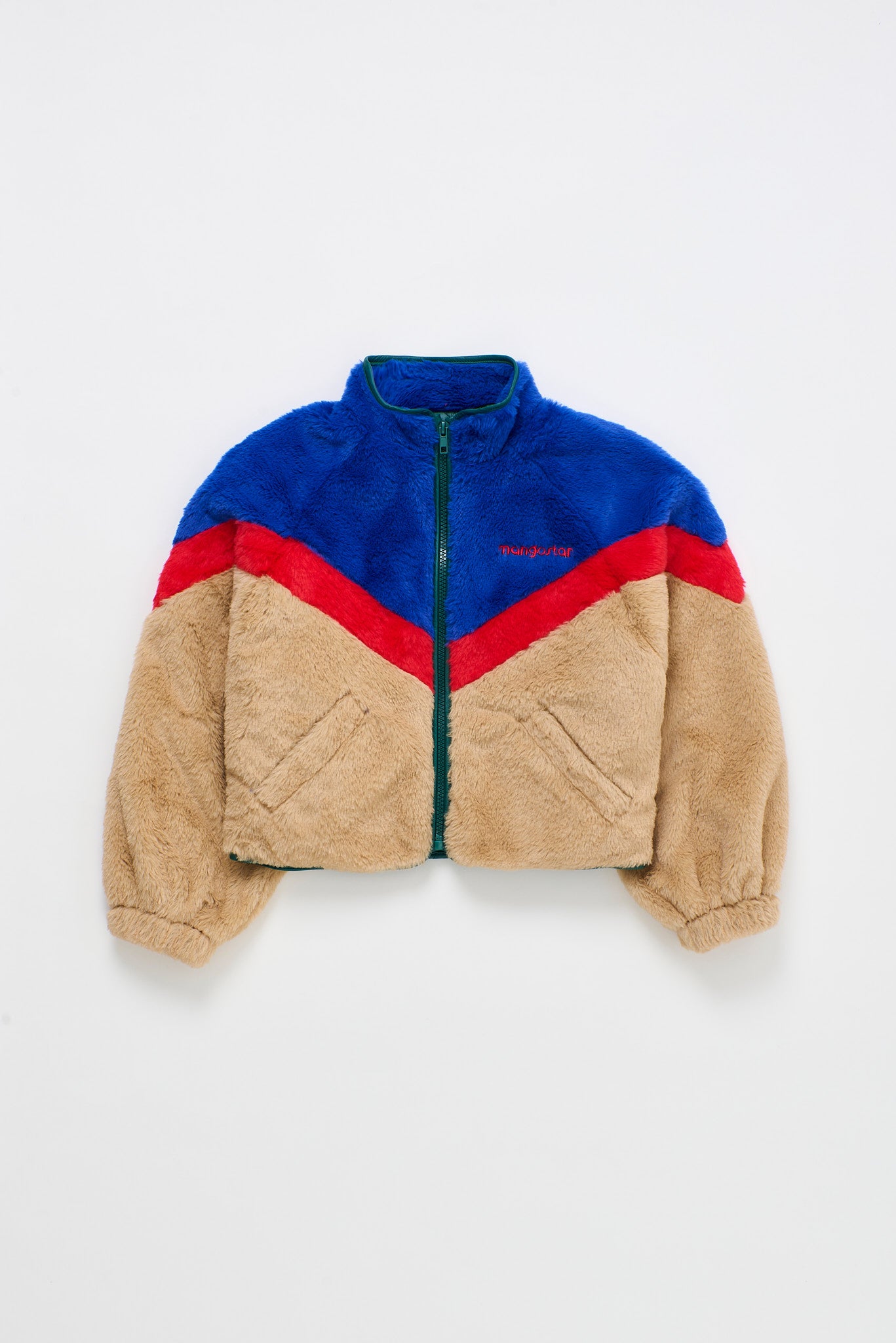 TRICOLOR FUR JACKET MULTICOLOR