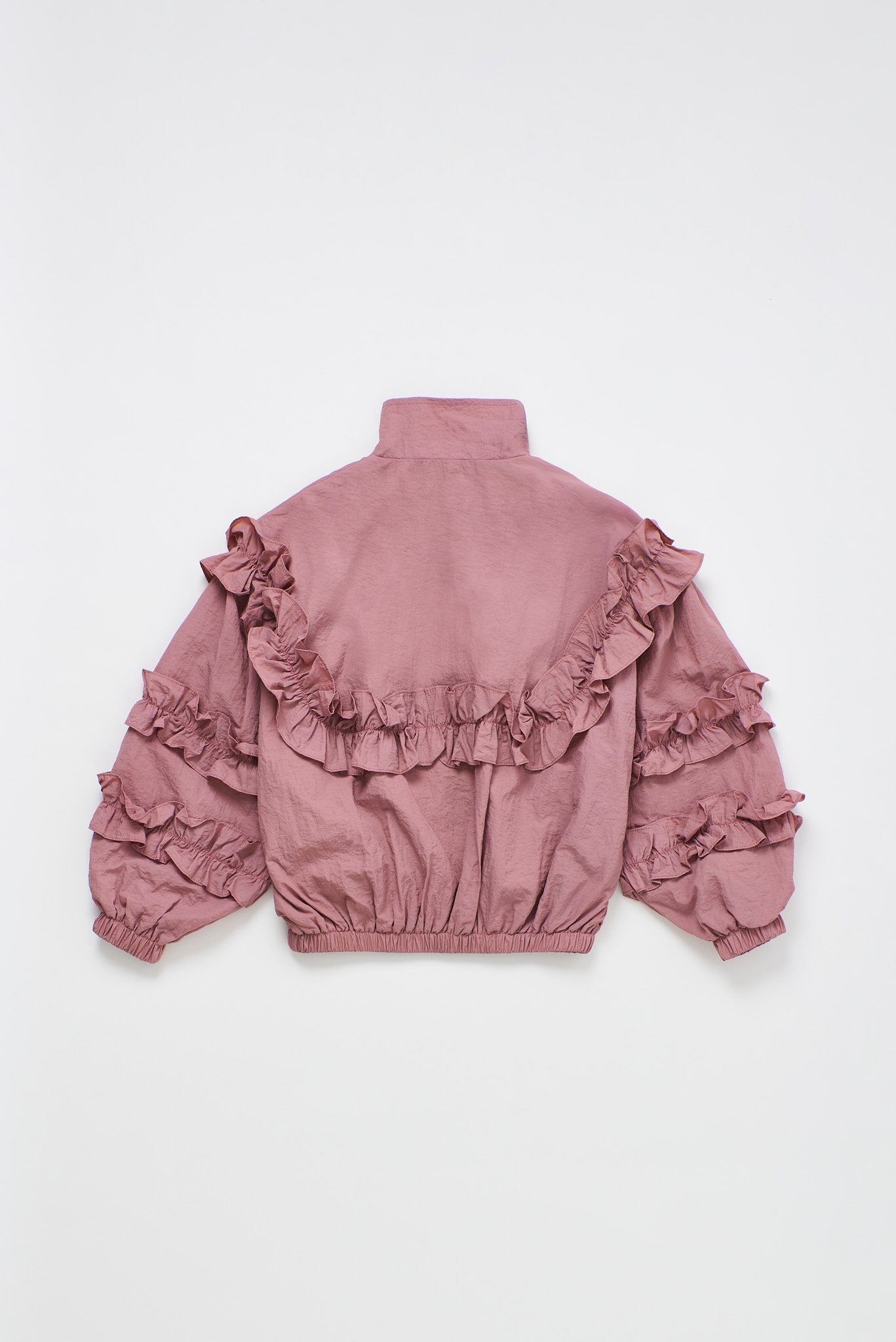 RUFFLES NYLON JACKET PINK