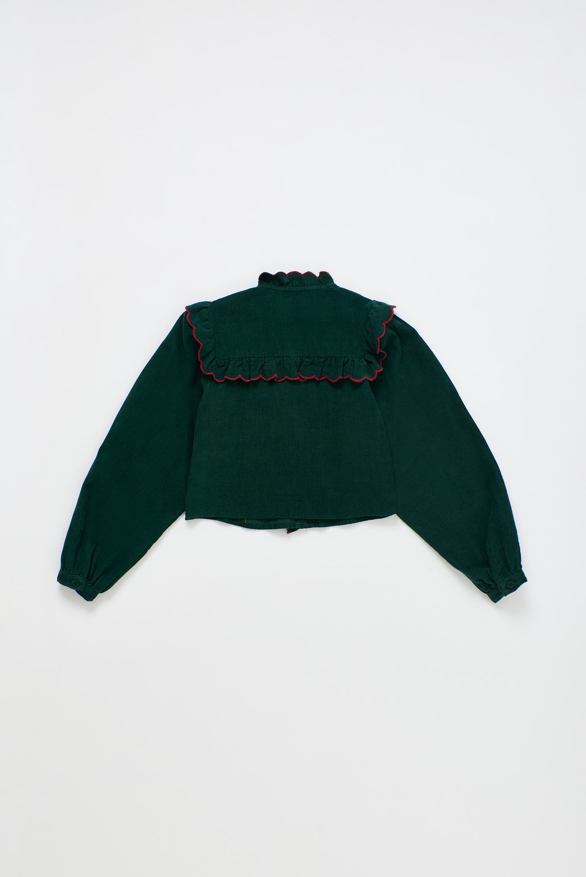 VEGETABLES MICROCORDUROY EMBROIDERY SHIRT GREEN