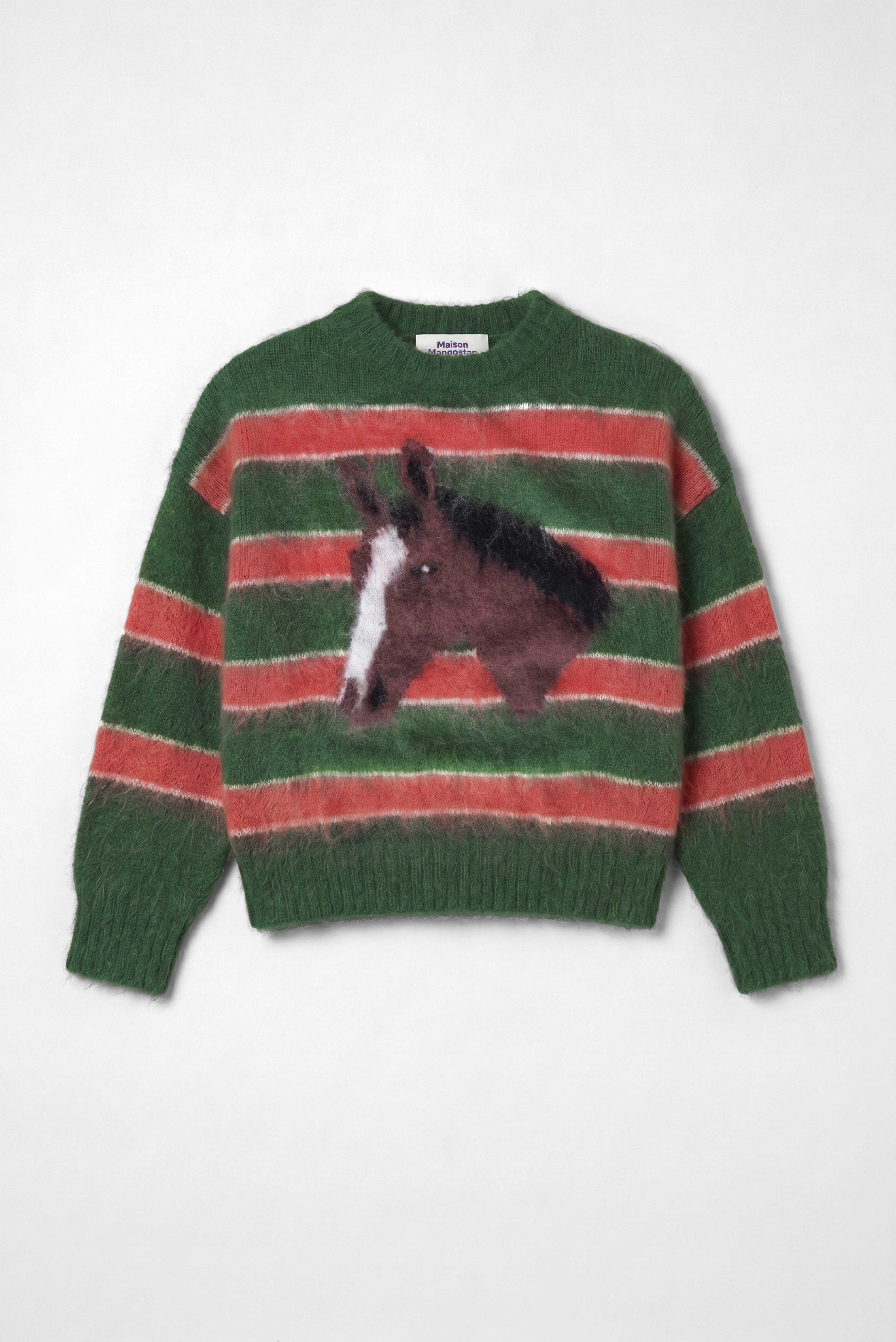 HORSE KNITTED JERSEY GREEN