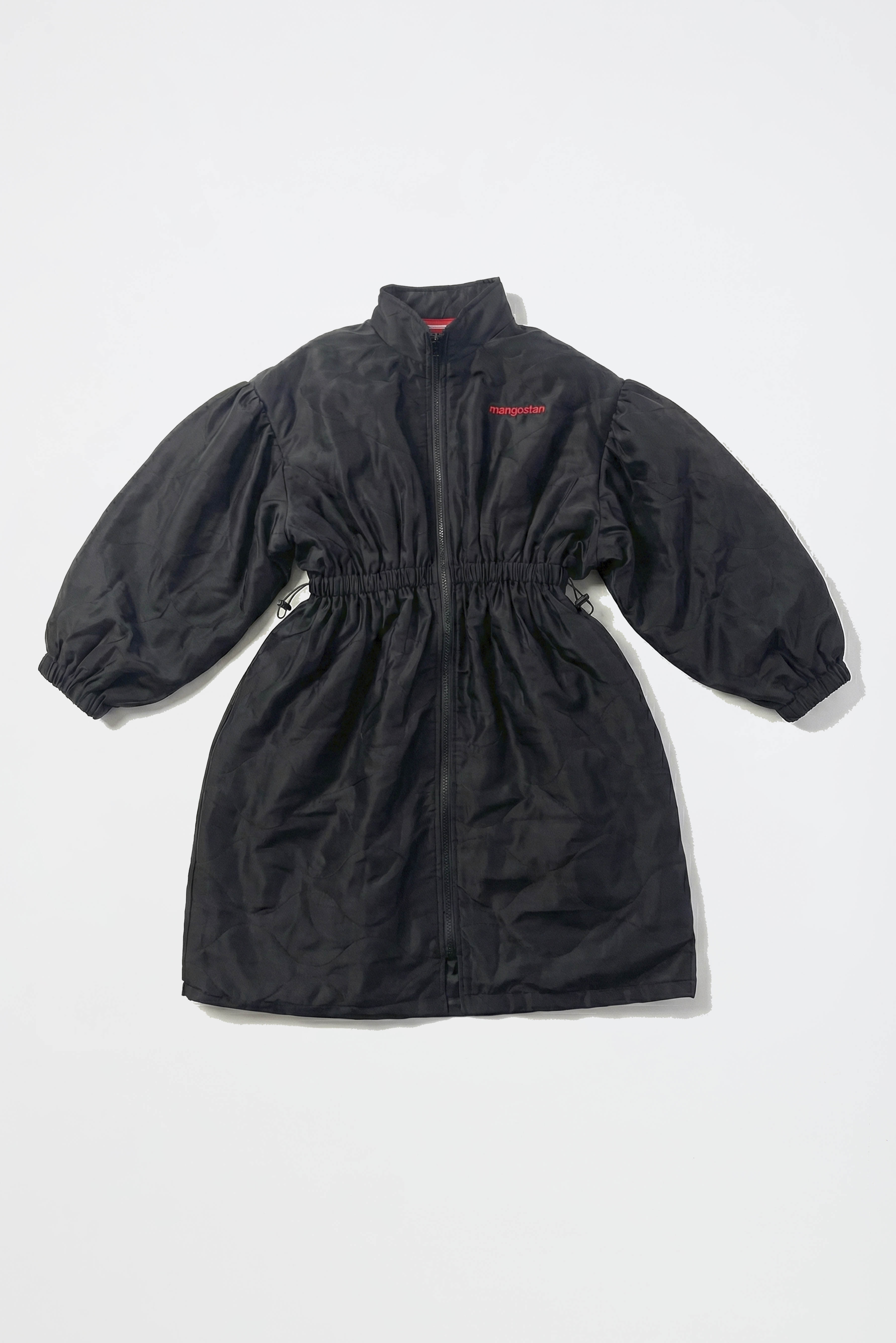 NYLON QUILTED DRESS BLACK