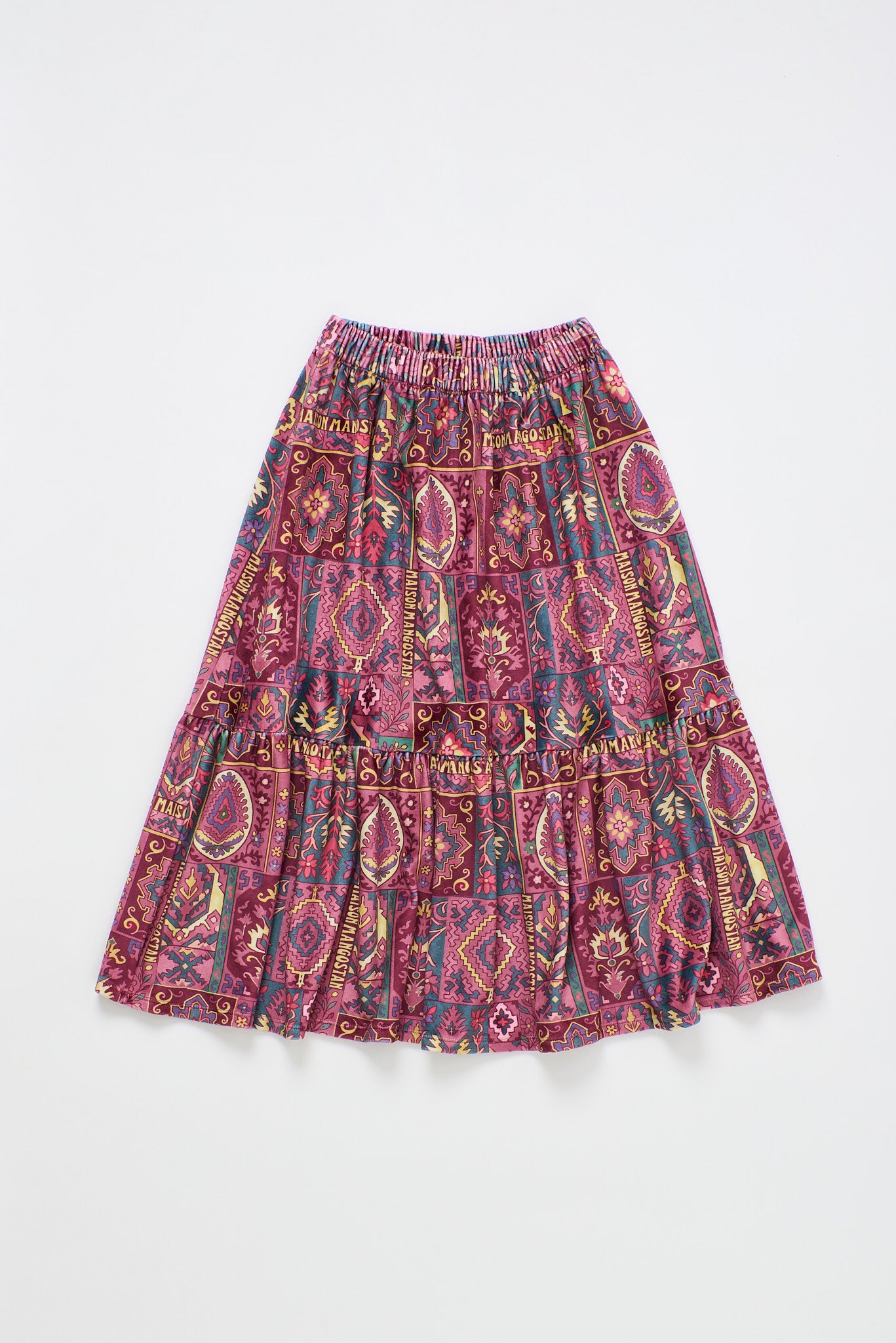 CARPET VELVET SKIRT BURGUNDY