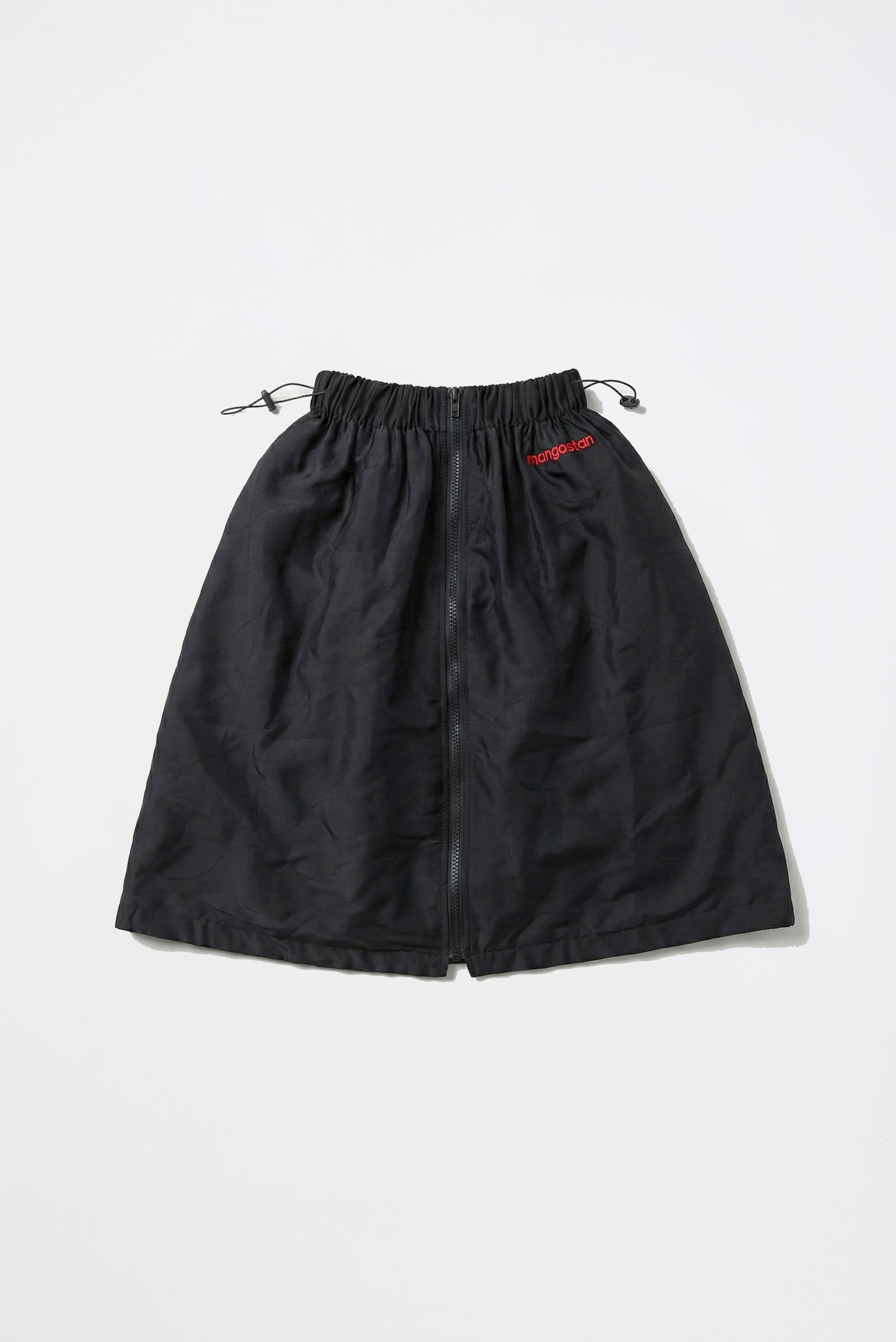 NYLON QUILTED SKIRT BLACK
