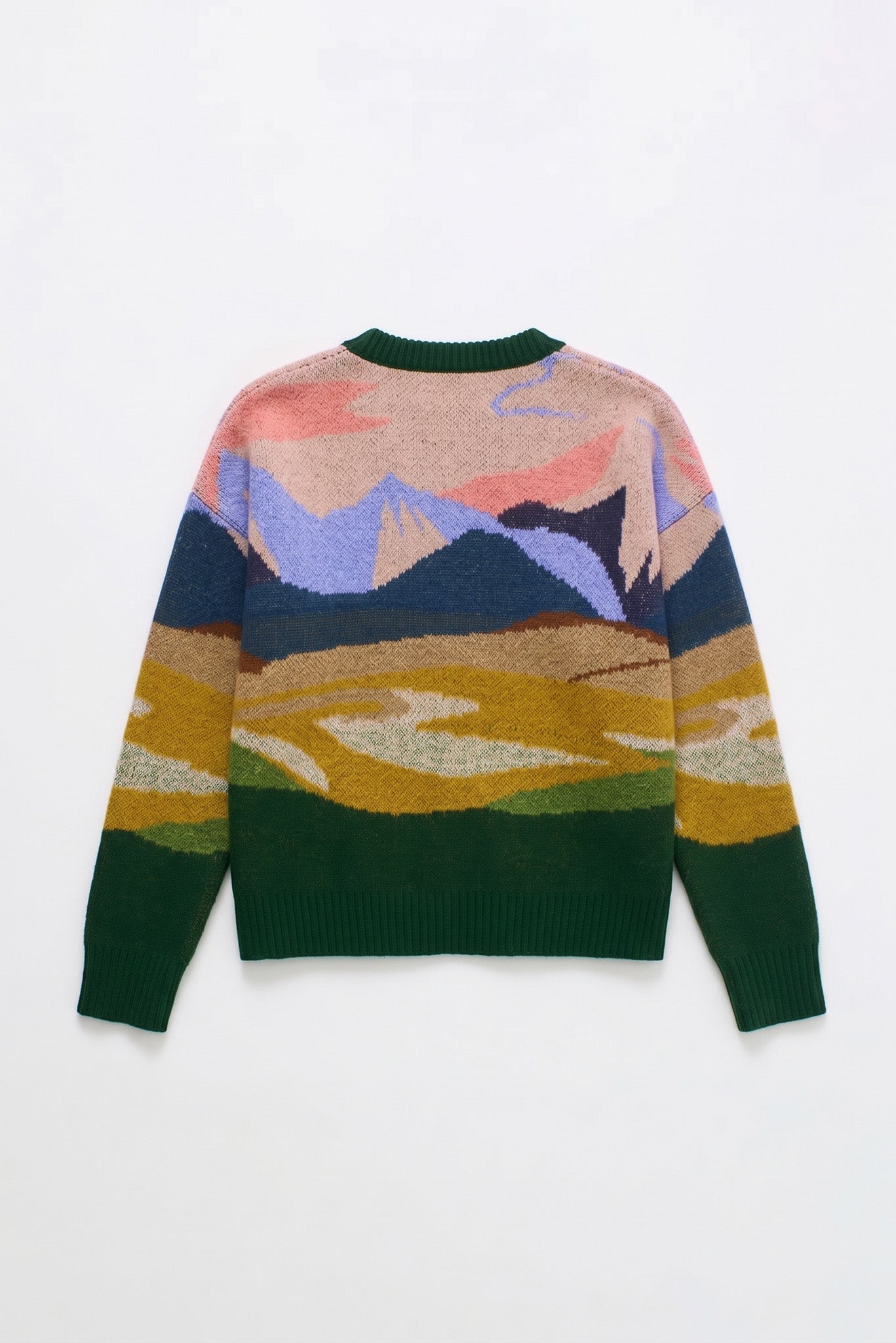 LANDSCAPE KNITTED CARDIGAN BEIGE