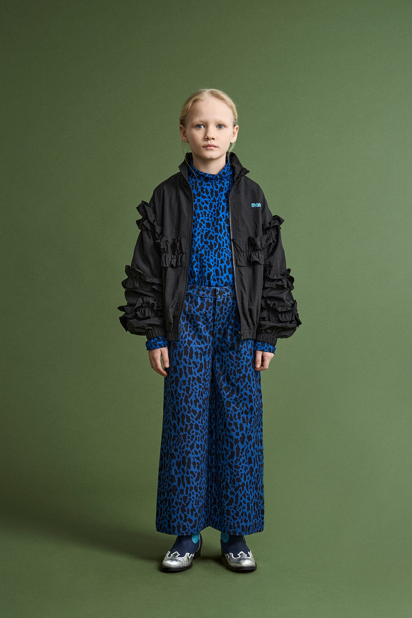 ANIMAL PRINT PANTS BLUE