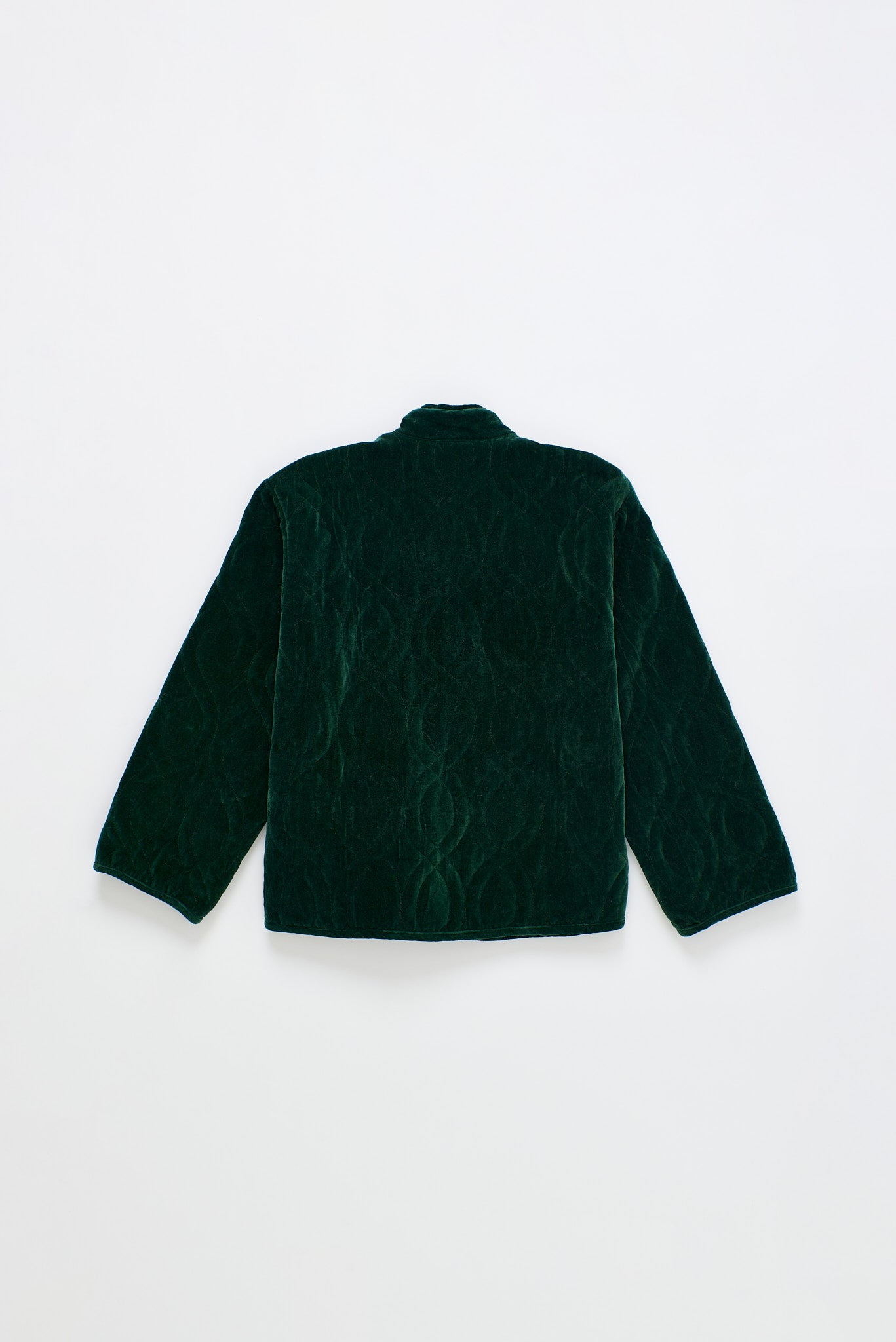 EMBROIDERY VEGETABLES VELVET JACKET GREEN