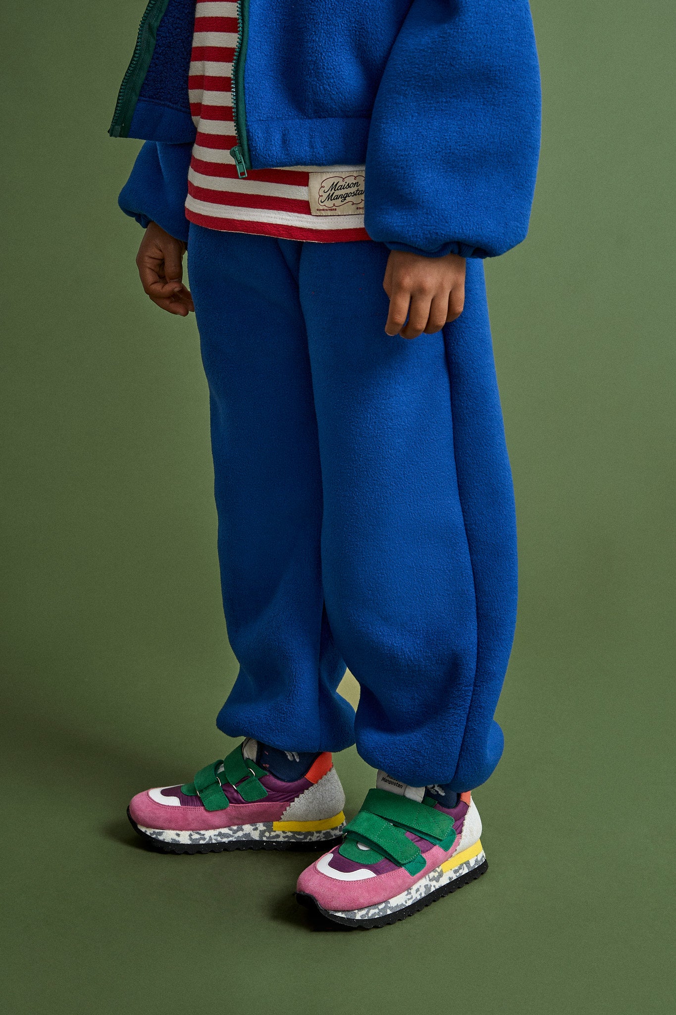 POSTCARD FLEECE PANTS BLUE