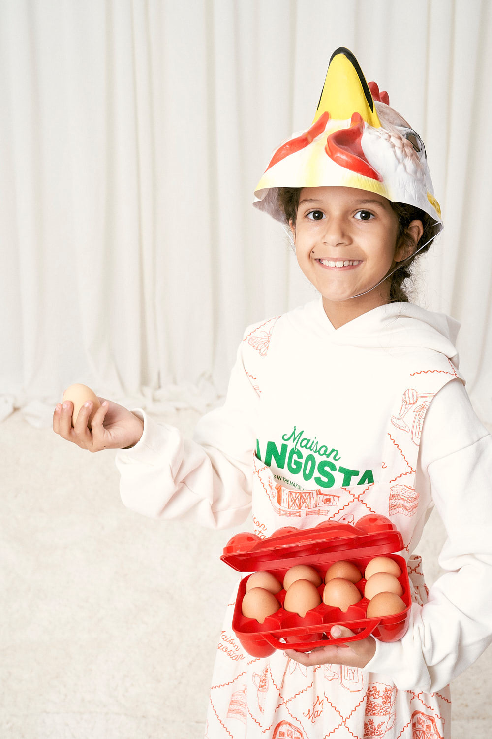 THE ORIGINAL LOGO HOODIE OFF WHITE