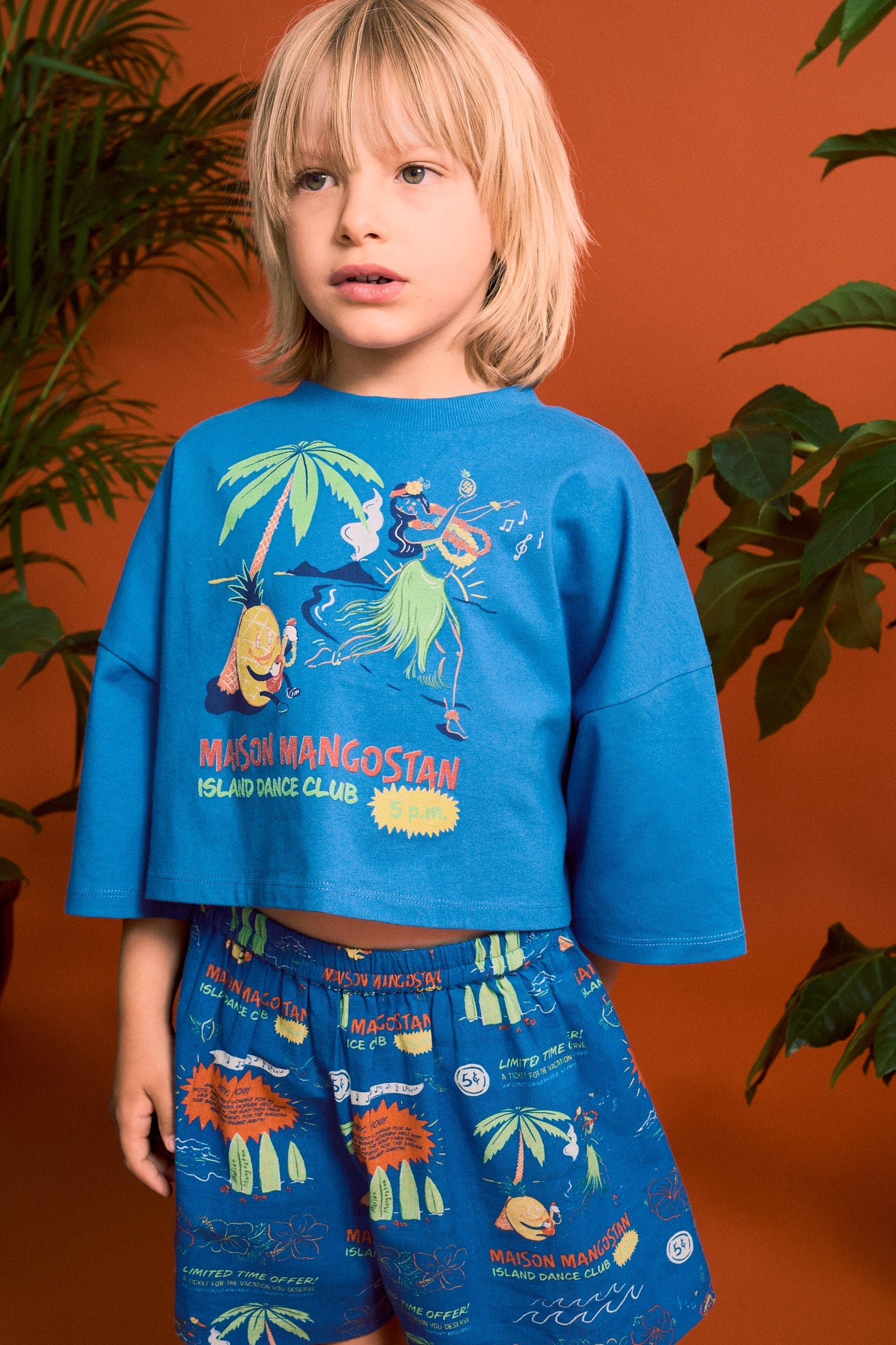 HULA CROP TOP BLUE