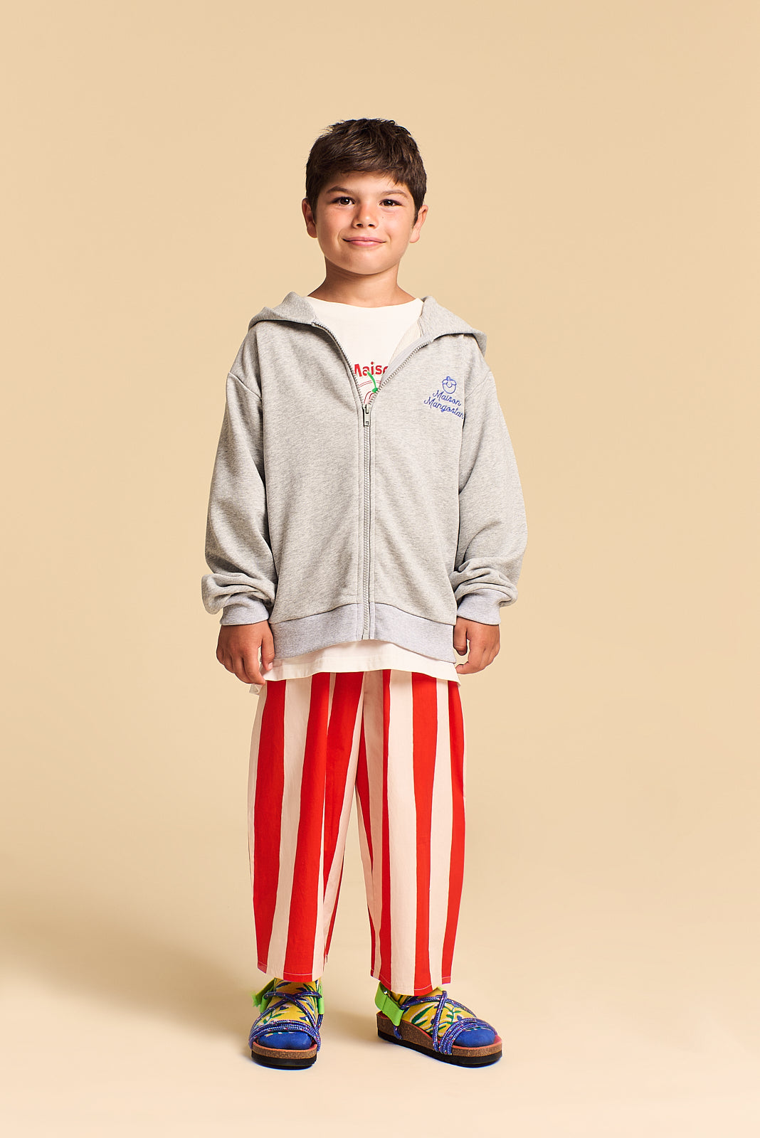 MANGOSTAN BASIC HOODIE GREY MELANGE