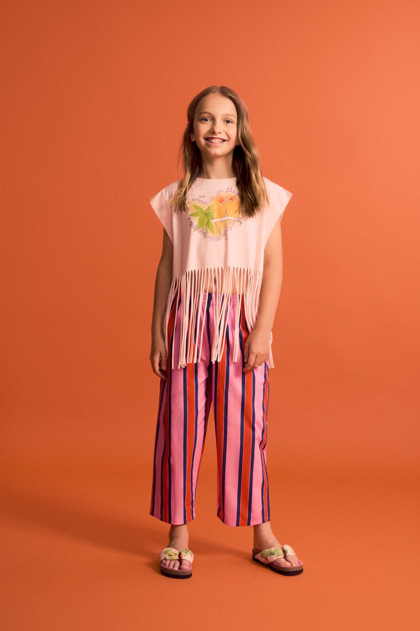 TROPIC STRIPED PANTS PINK