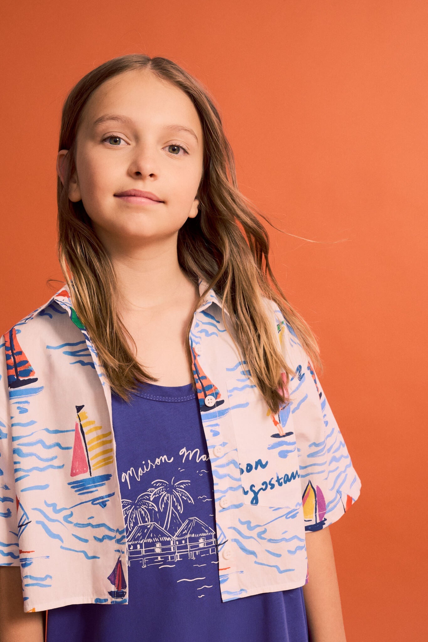 BARCOS CROPPED SHIRT WHITE