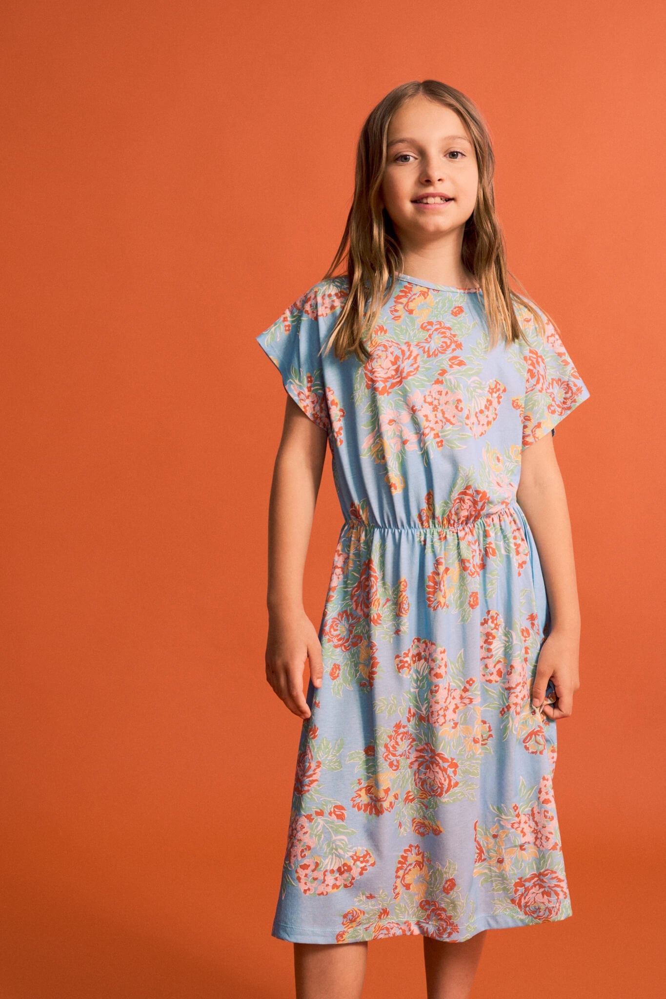 VINTAGE FLOWERS DRESS BLUE