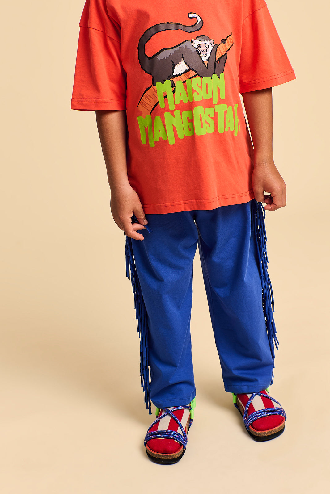 FRINGED TROUSERS BLUE