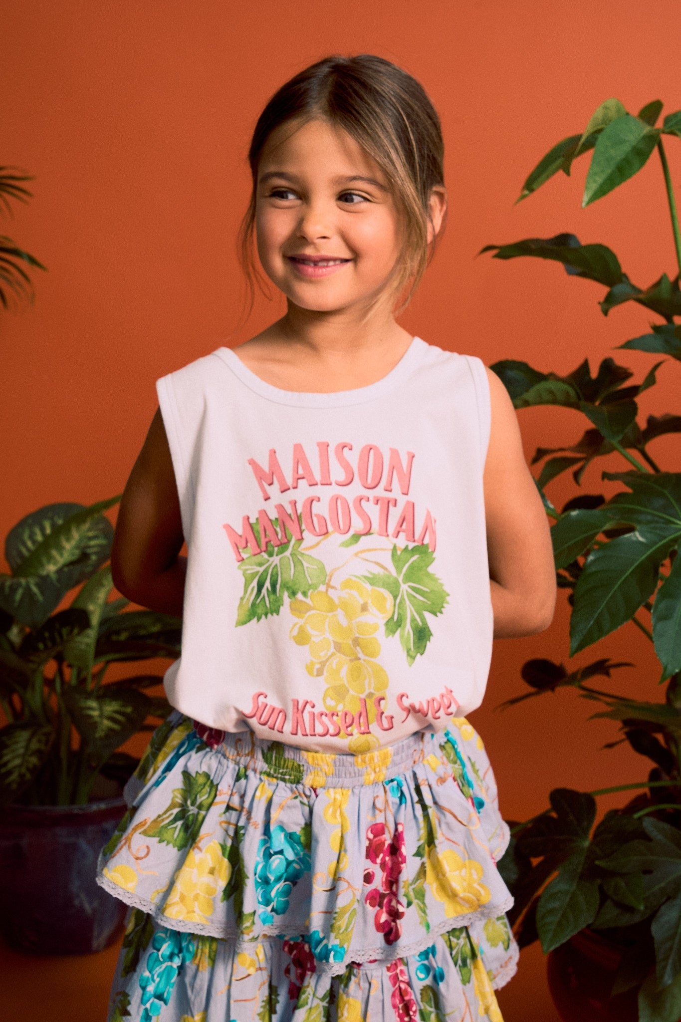 RUFFLES UVAS SKIRT LIGHT BLUE