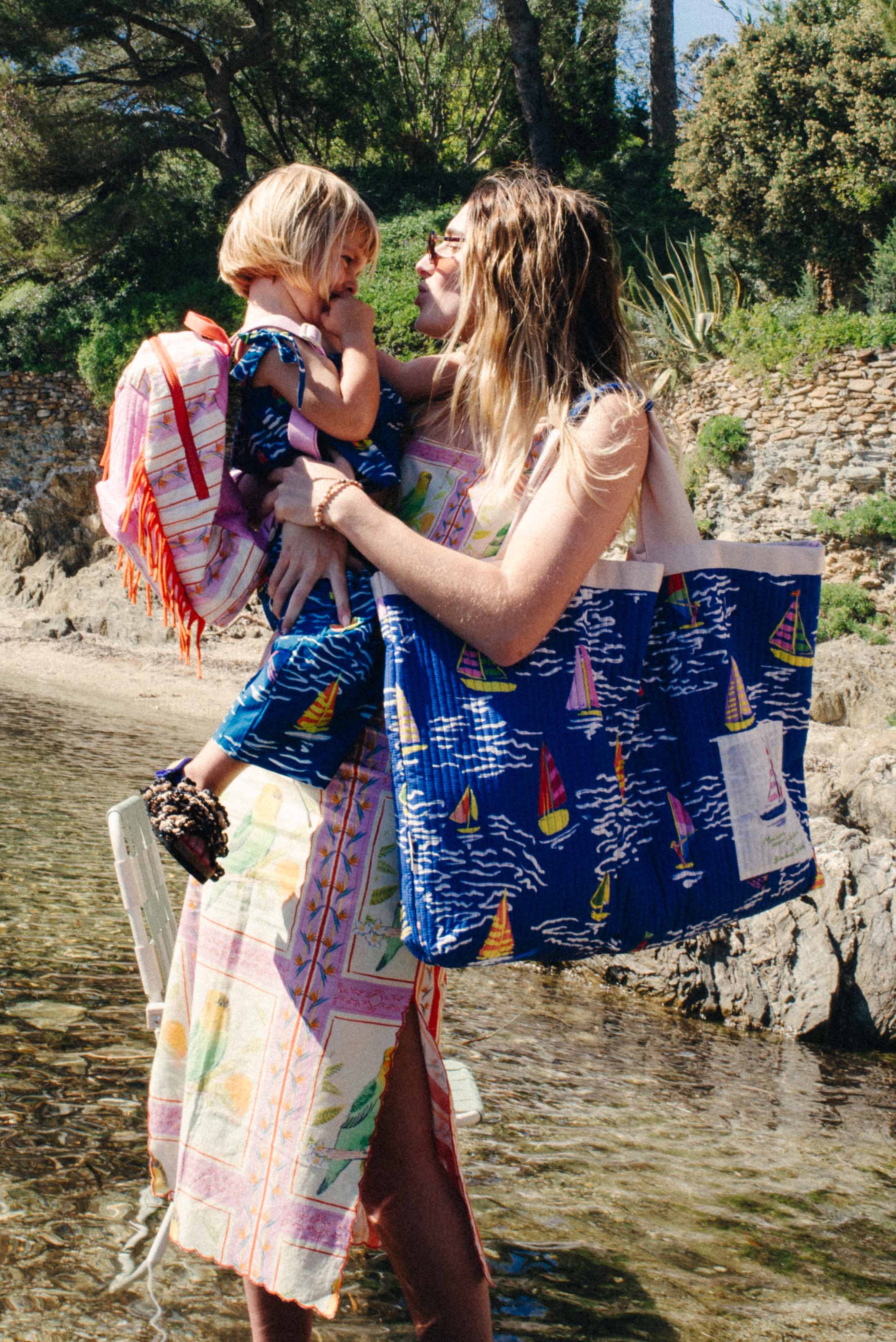 MAISON MANGOSTAN X STUDIO NOOS BARCOS BEACH BAG