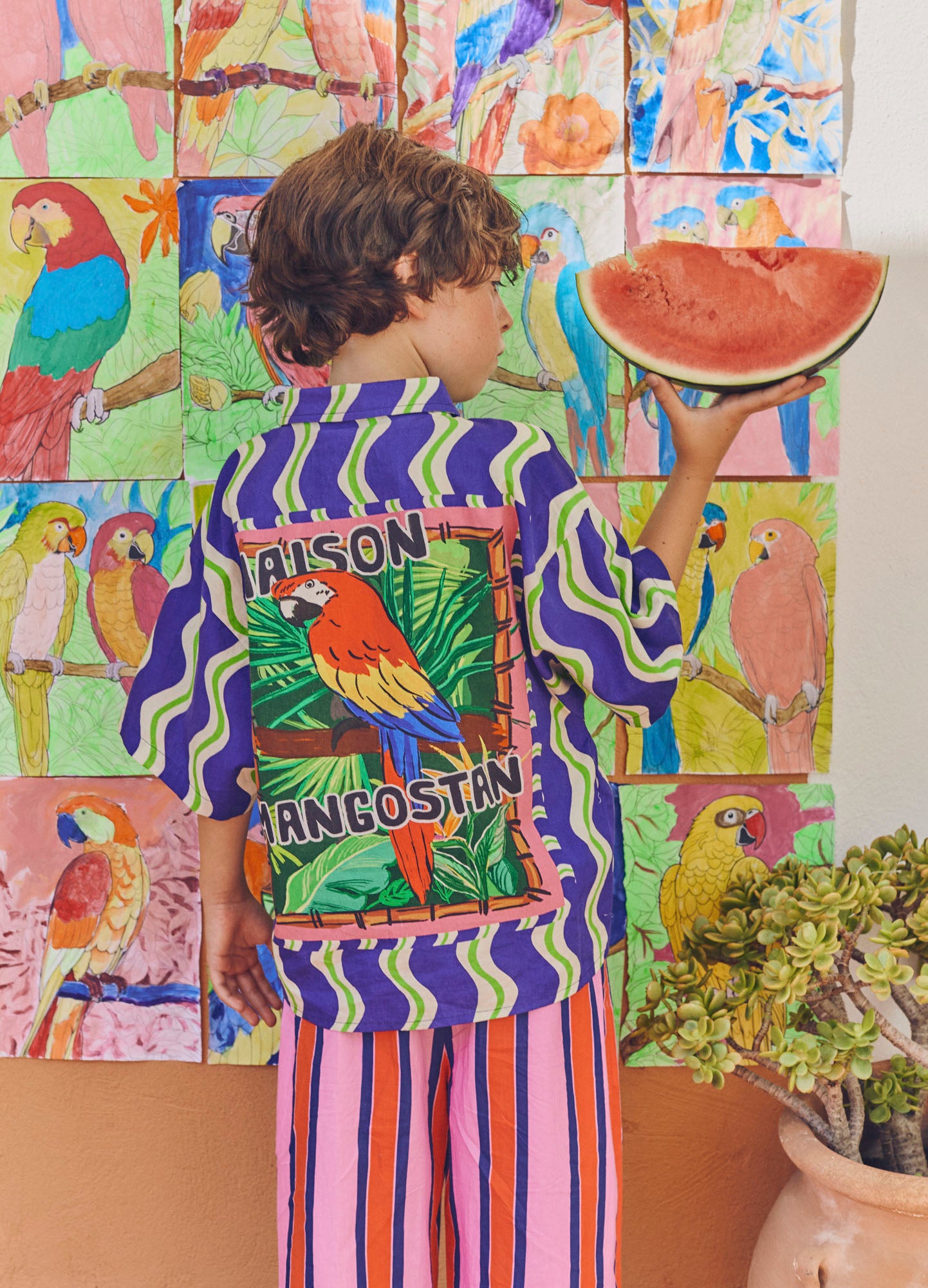 LOROS WAVY SHIRT BLUE