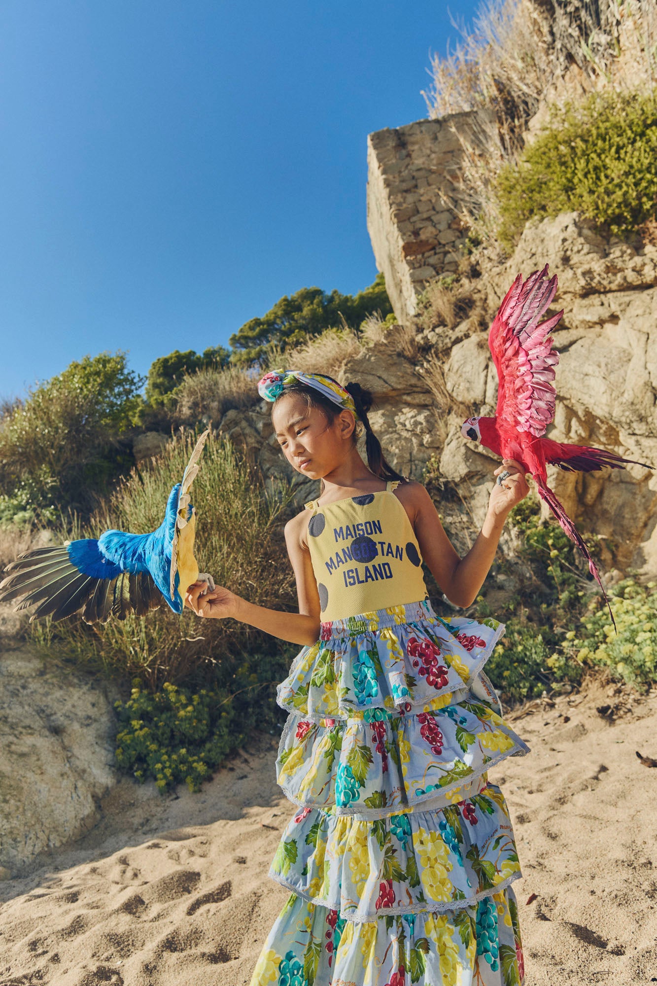 DOTS SWIMSUIT YELLOW