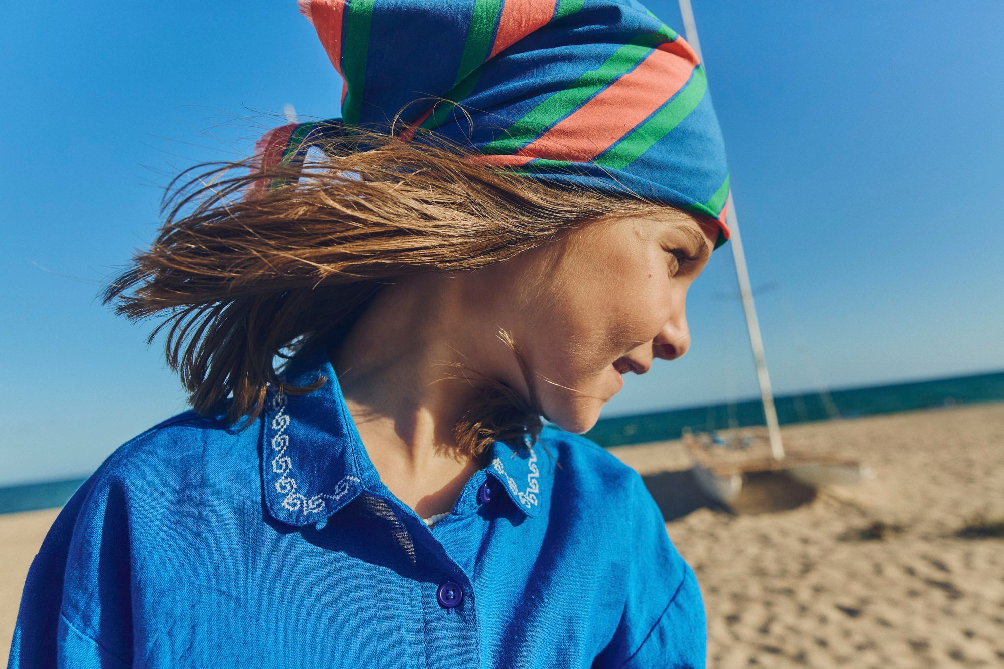 BARCOS EMBROIDERED SHIRT BLUE